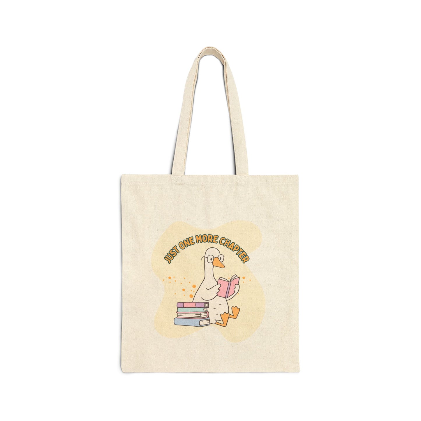 Just One More Chapter Cotton Canvas Tote Bag, Literary Gift, Book Lover Bag, Eco-Friendly Shopping Tote, Reading Enthusiast Accessories