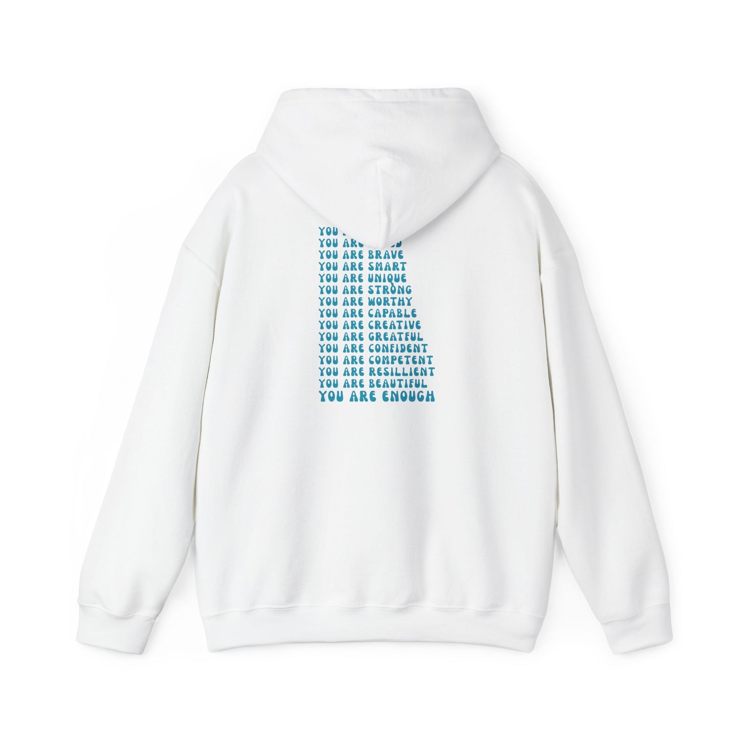 You Are Enough Motivational Hoodie, Unisex Sweatshirt, Casual Comfort Wear, Gift for Teens, Inspirational Clothing, Everyday Hoodie