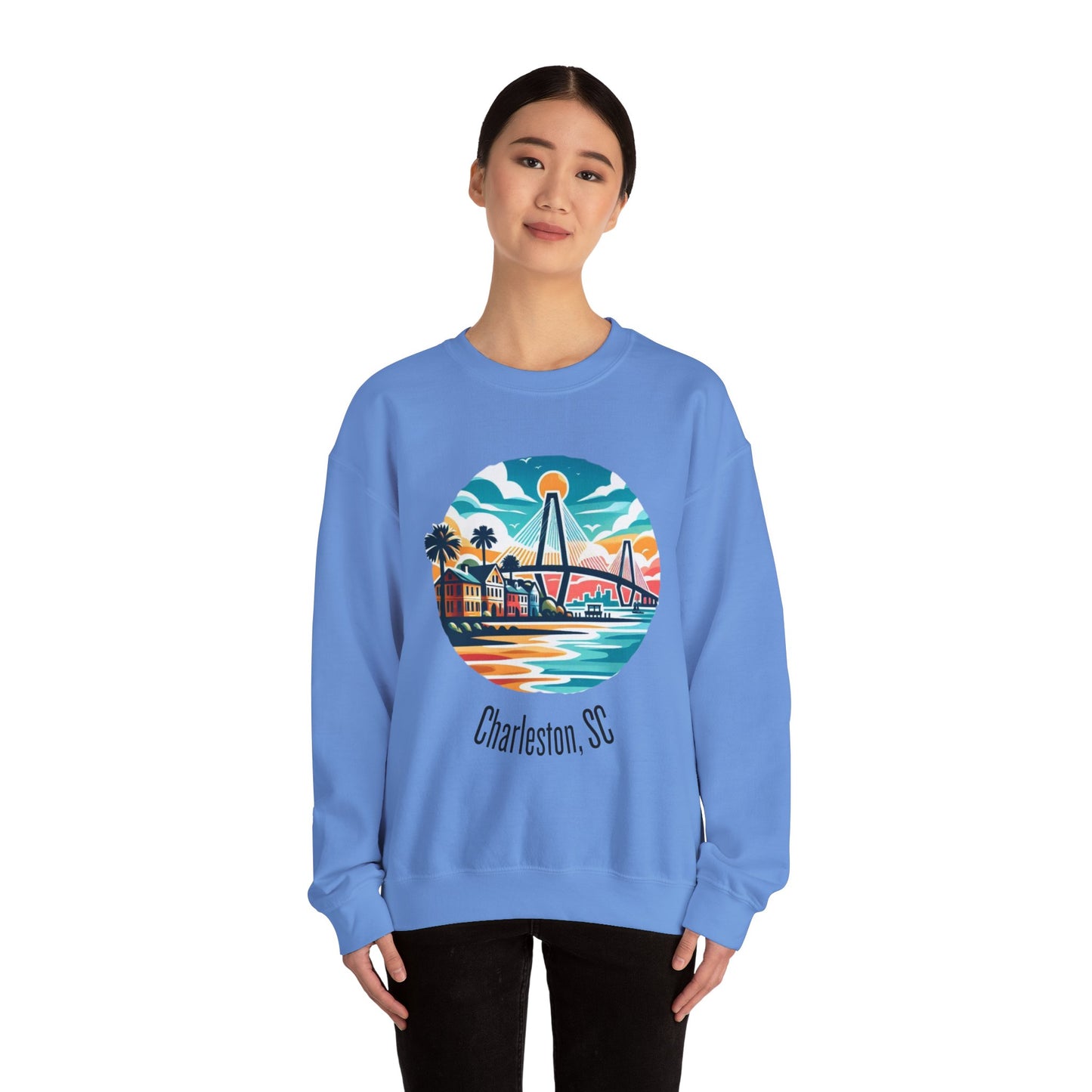Charleston SC Sweatshirt, Cozy Crewneck, Charleston Gift, Travel Souvenir, Unisex Sweatshirt, Beach Vibes Apparel, Casual Wear