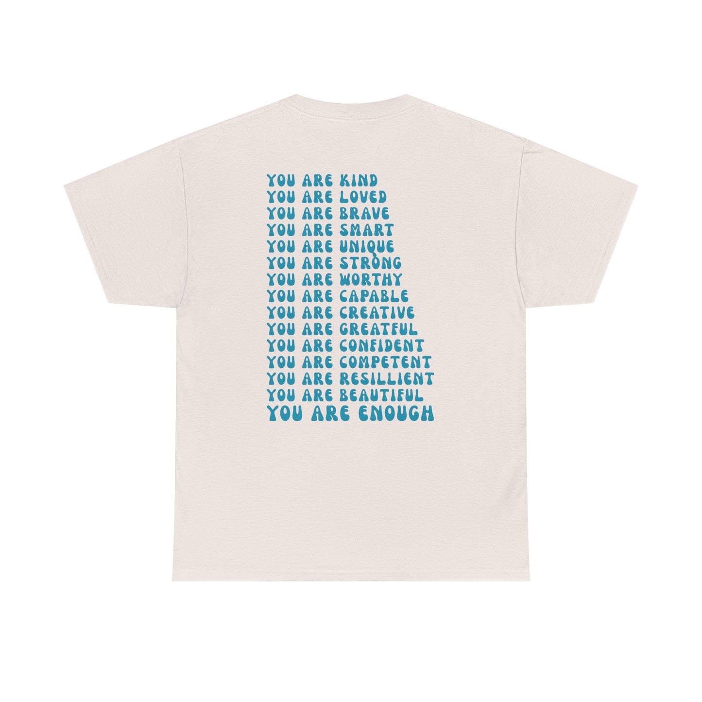 You Are Enough Empowering Unisex Heavy Cotton Tee, Self-Love T-Shirt, Affirmation Apparel, Gift for Friends, Motivational Clothing