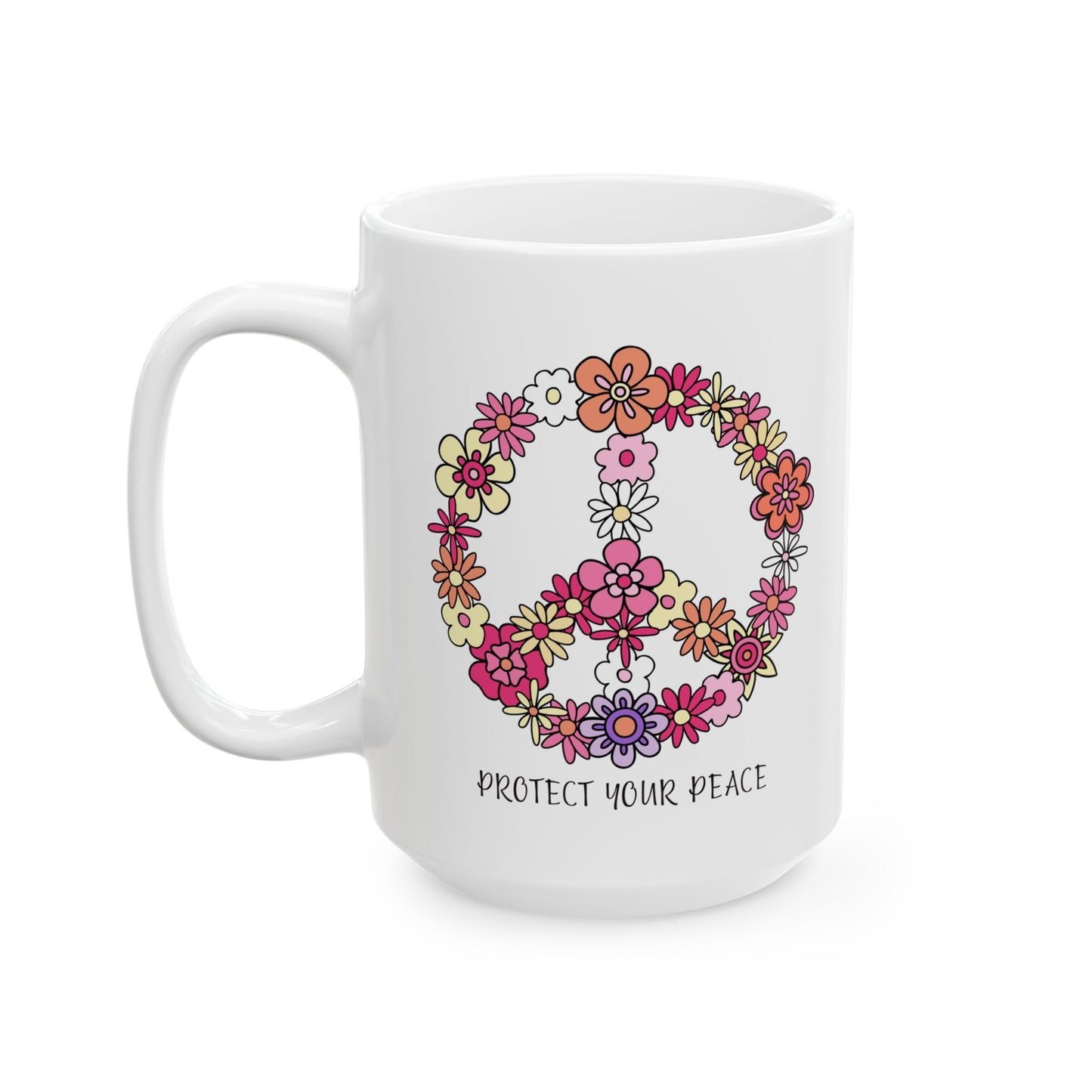 Protect Your Peace Inspirational Ceramic Mug, 11oz and 15oz Coffee Cup for Motivation, Great Gift for Friends, Birthday, Self-Care, Office Decor, [...]