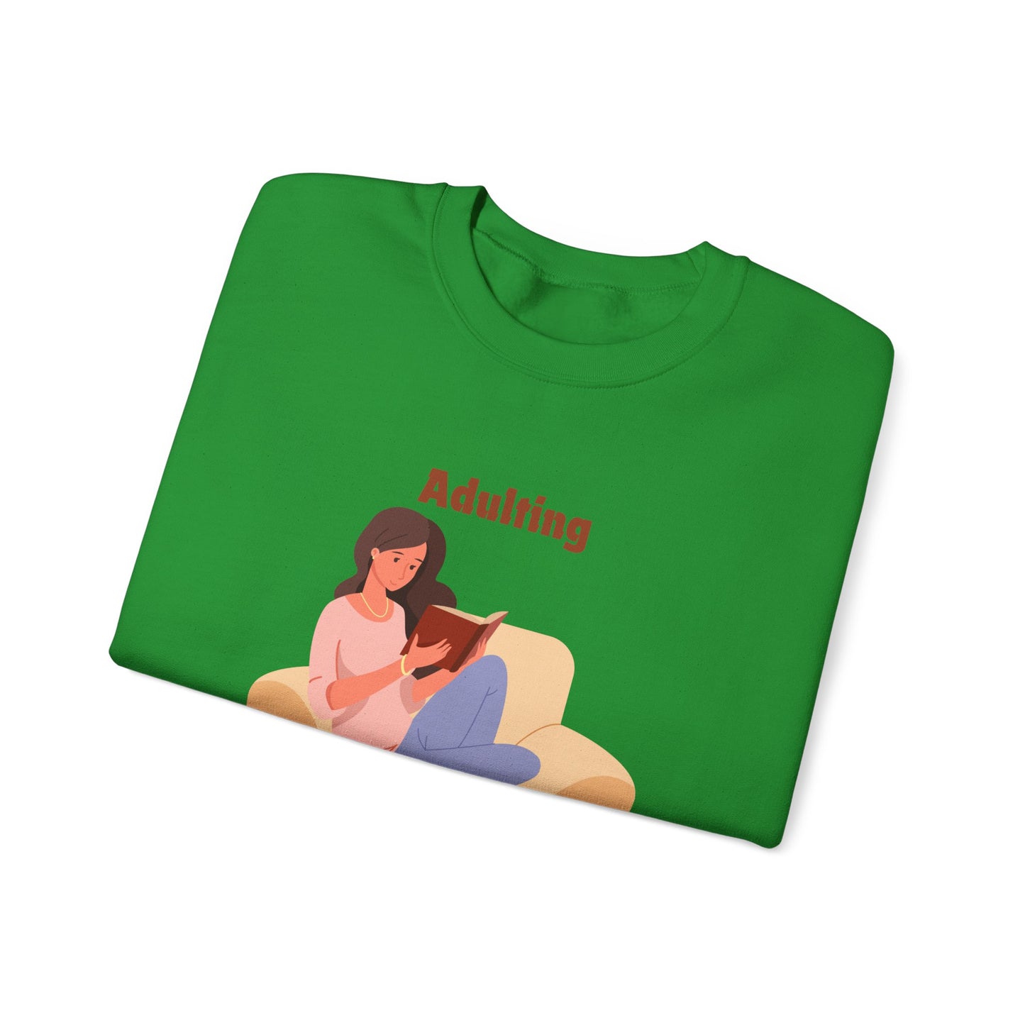 Adulting Cuts into My Reading Time Sweatshirt, Perfect Gift for Book Lovers, Literary Apparel, Cozy Reading Gift, Cute Bookworm Crewneck