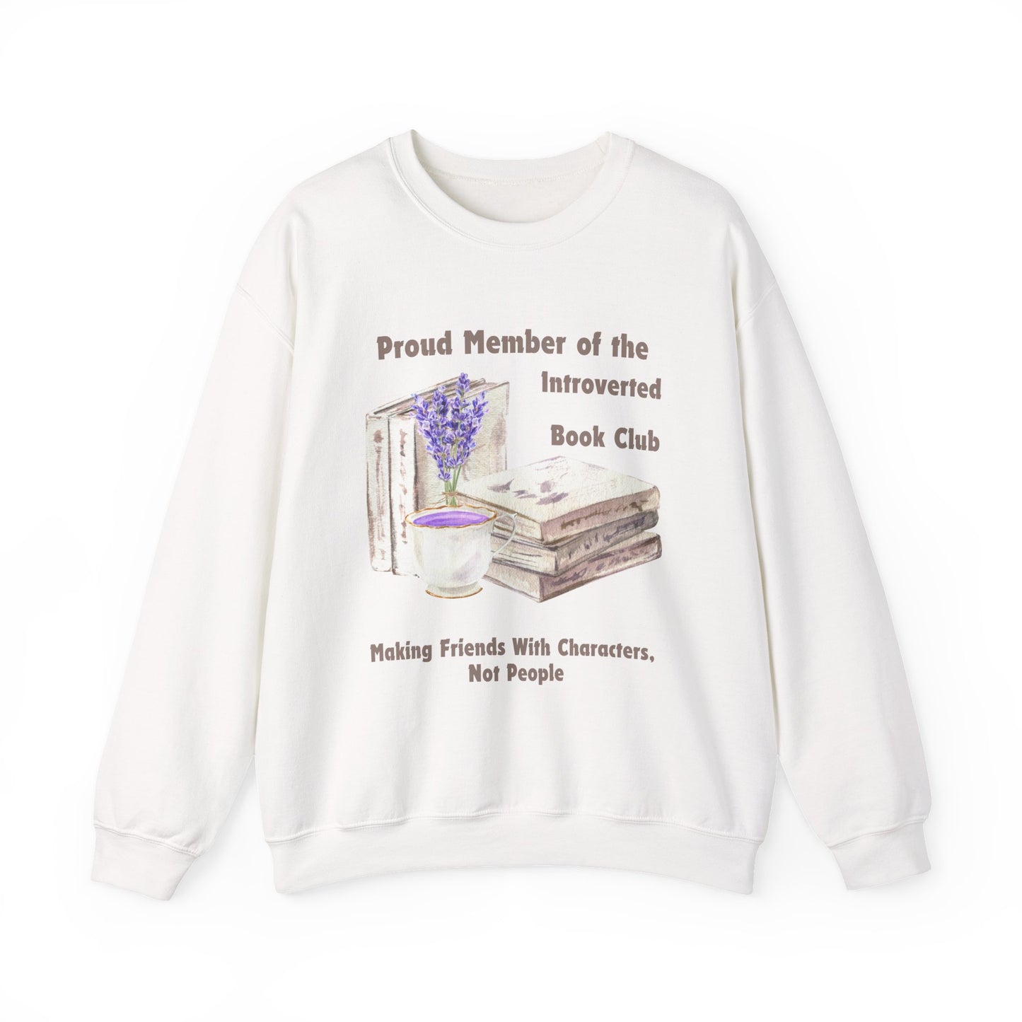 Introverted Book Club, Cozy Bibliophile Sweatshirt, Perfect Gift for Book Lovers, Literary Apparel, Cozy Reading Gift, Cute Bookworm Crewneck