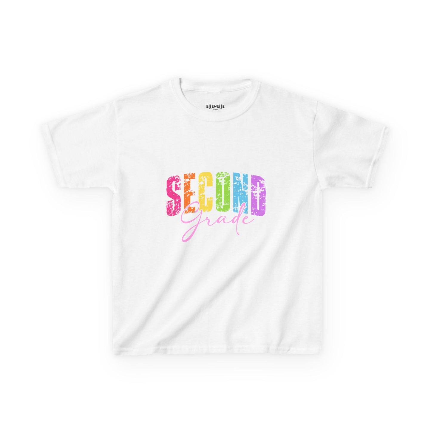 Distressed Second Grade T‑Shirt — Bright Back-to-School Tee