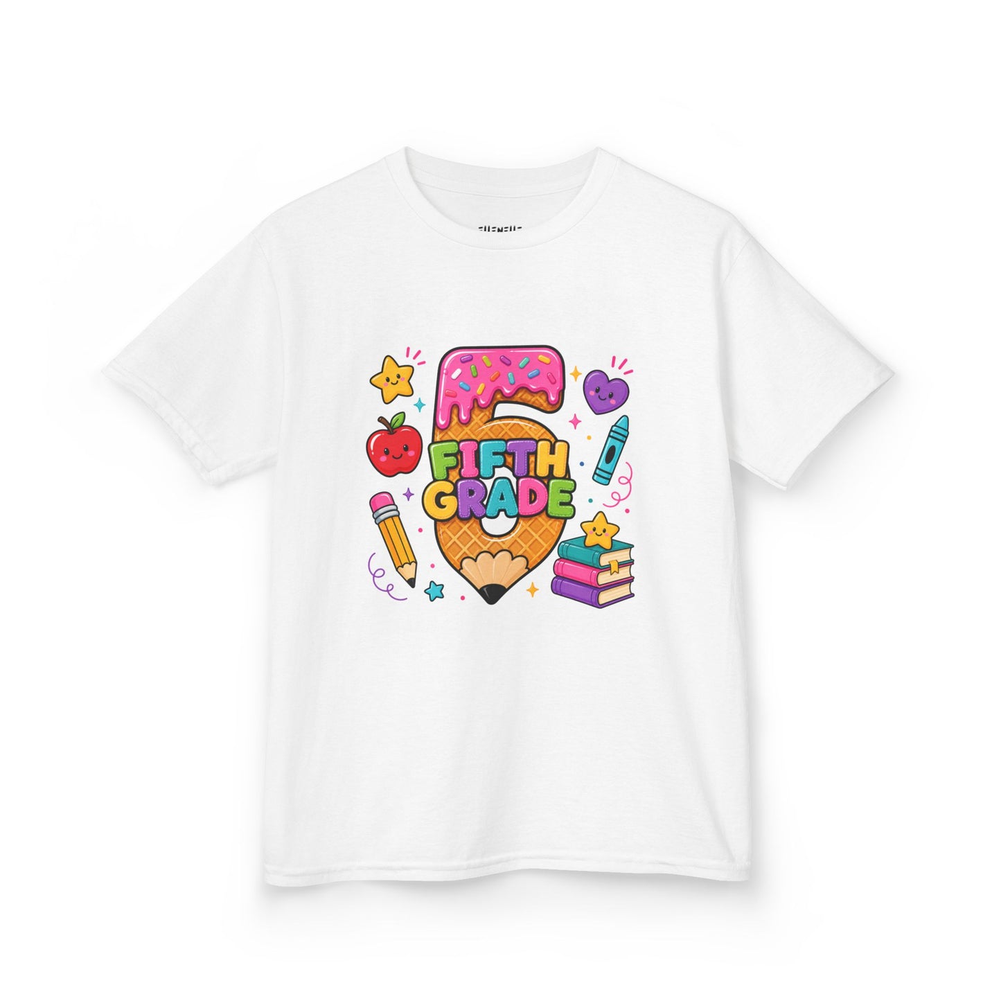 5th Grade T‑Shirt — Cute Ice Cream Pencil Tee
