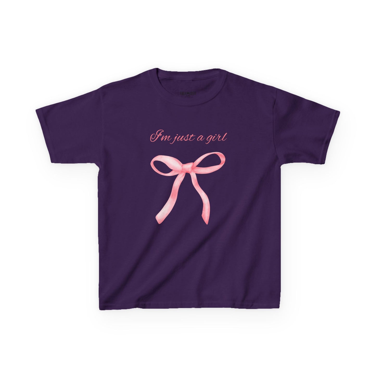 I'm Just a Girl, Pink Bow Cotton Tee, Pink Bow T-Shirt