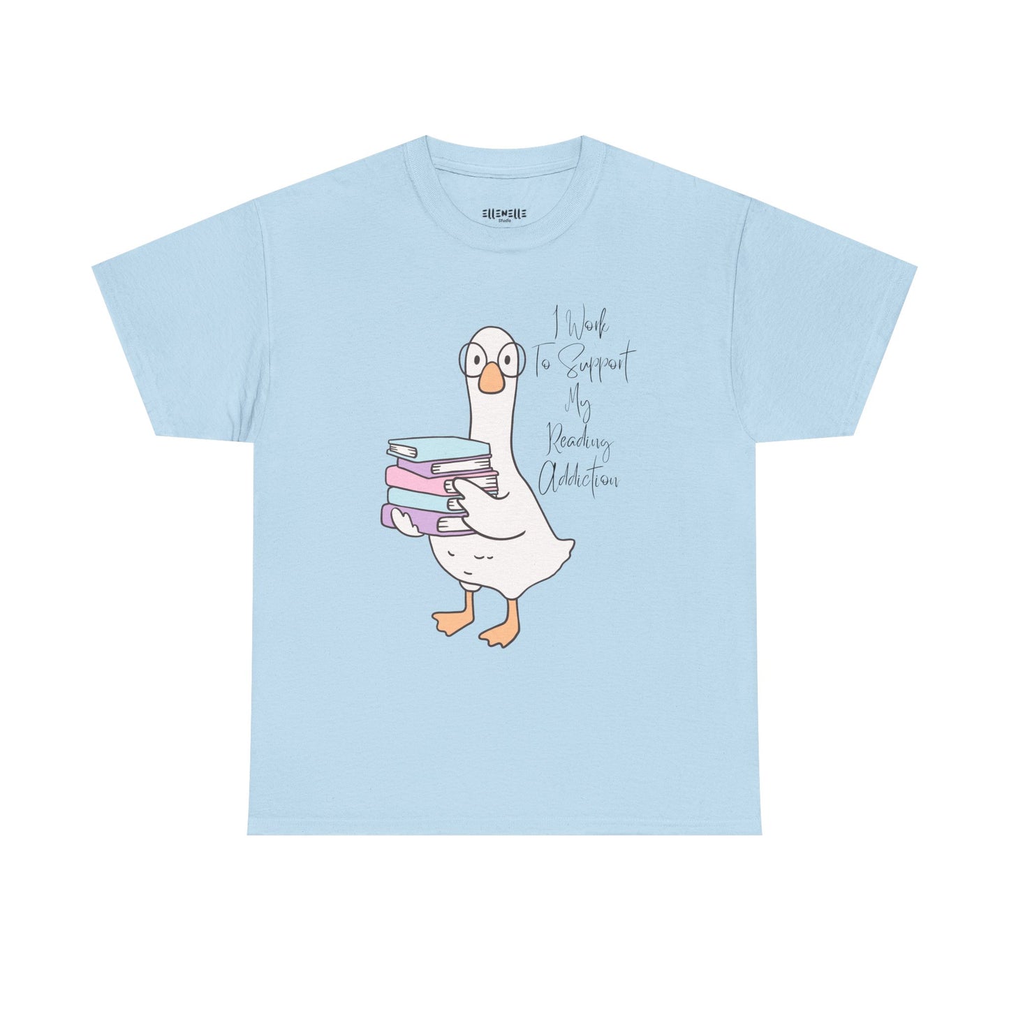 I Work to Support My Reading Addiction T-Shirt, Unisex Tee