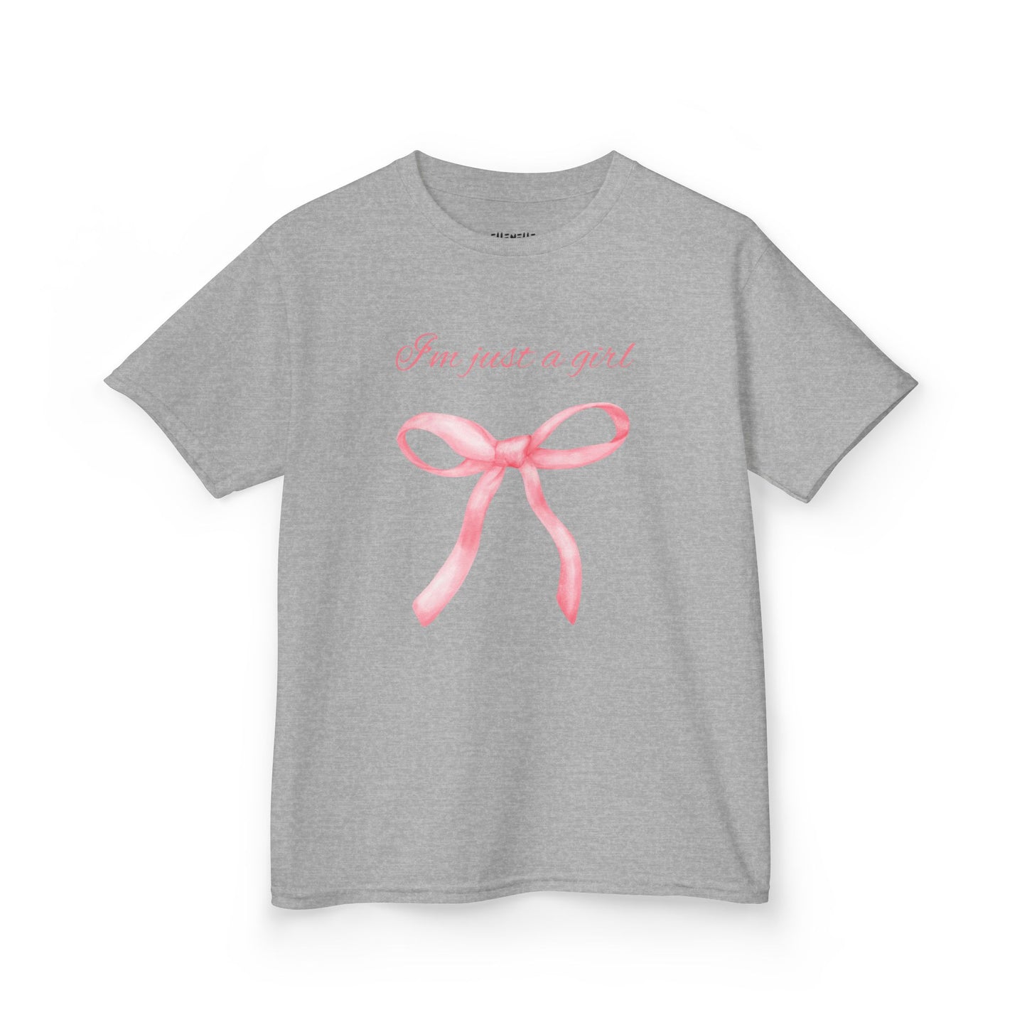 I'm Just a Girl, Pink Bow Cotton Tee, Pink Bow T-Shirt