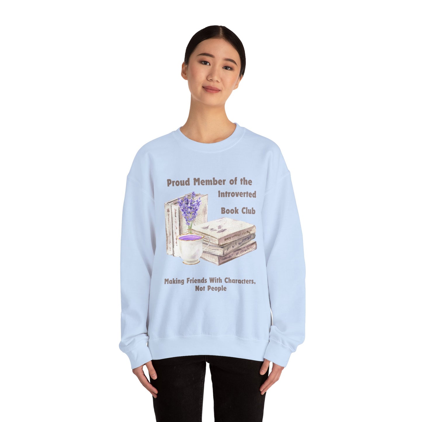 Introverted Book Club, Cozy Bibliophile Sweatshirt, Perfect Gift for Book Lovers, Literary Apparel, Cozy Reading Gift, Cute Bookworm Crewneck