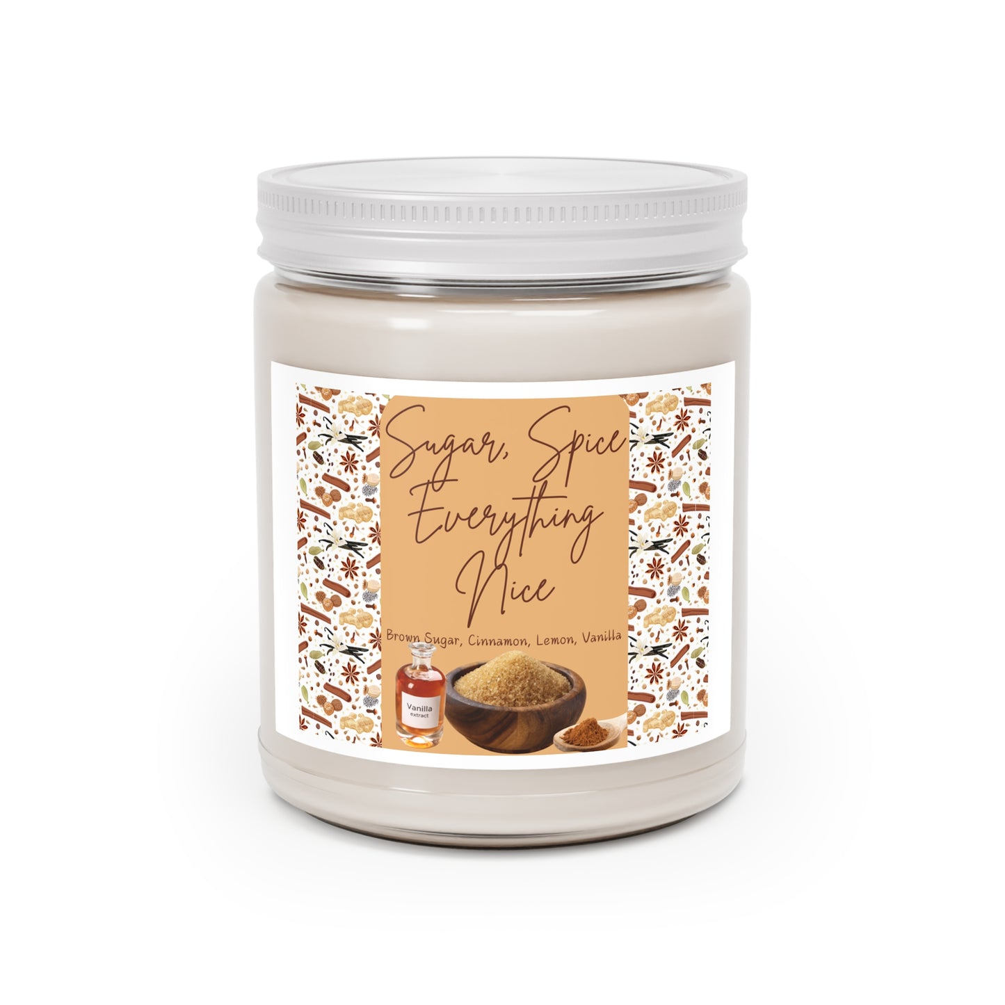 Sugar, Spice, Everything Nice Soy Candle - Cozy Fall Aroma - 9oz