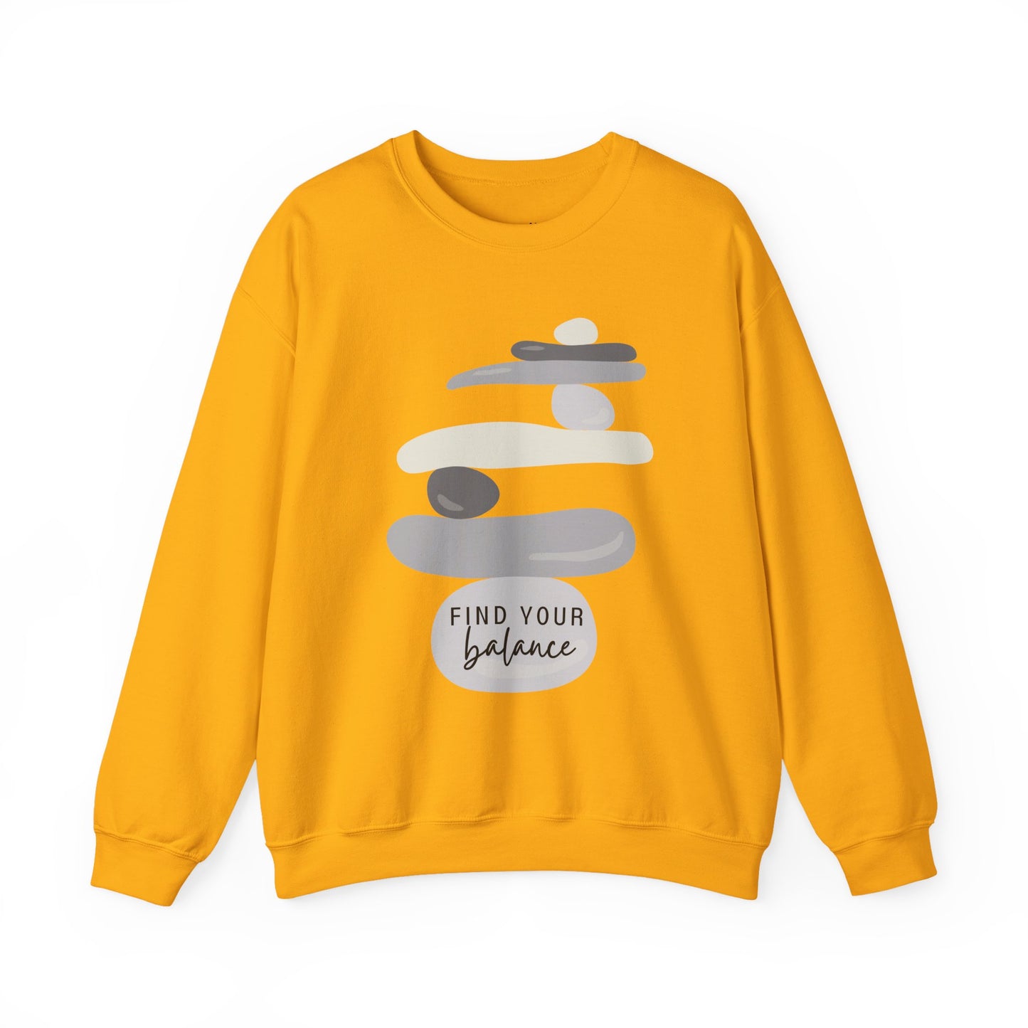 Find Your Balance Empowering Unisex Crewneck Sweatshirt, Affirmation Apparel, Motivational Gift, Cozy Self-Care Clothing, Inspirational Wear