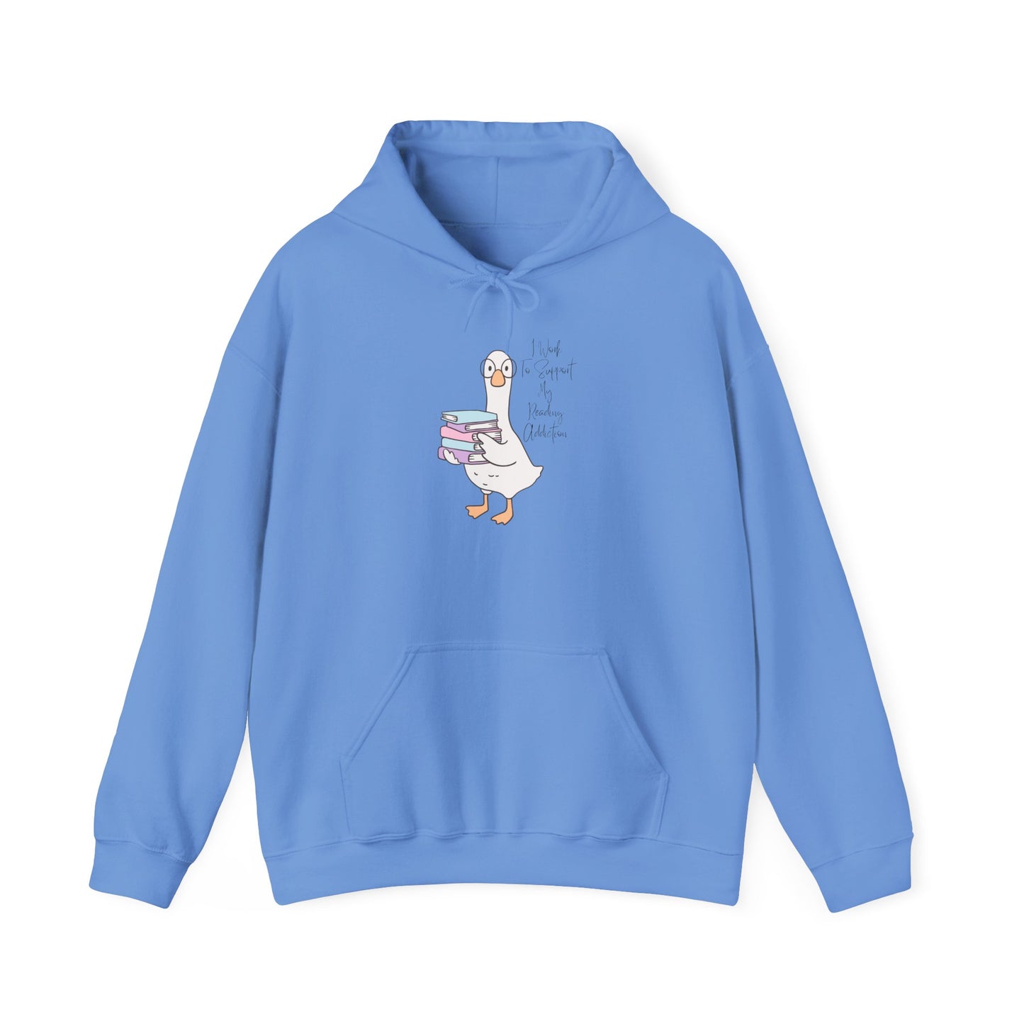 I Work to Support My Reading Addiction Unisex Hooded Sweatshirt with Library Design, Cozy Literature Hoodie for Book Lovers, Perfect Gift for Readers, Literary [...]