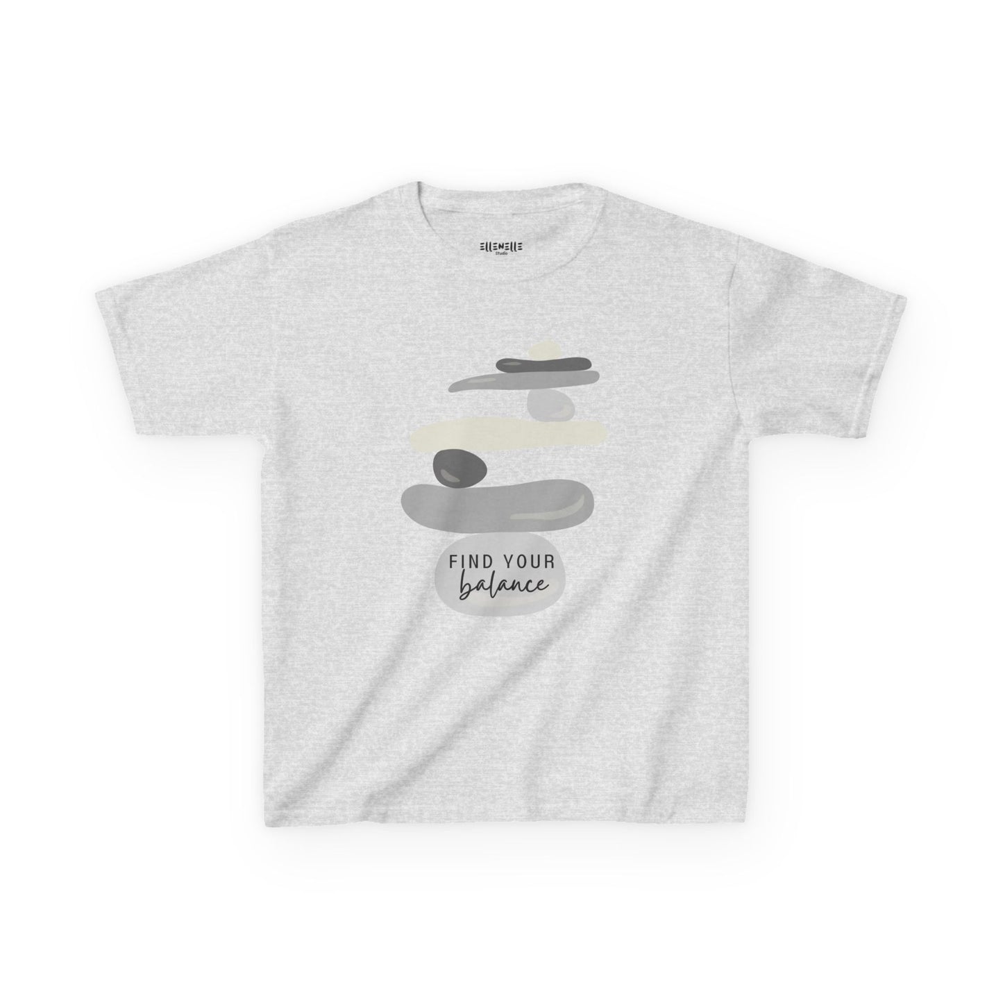 Find Your Balance Motivational Kids T-Shirt, Positive Affirmation Shirt, Gift for Children, Encouraging Apparel
