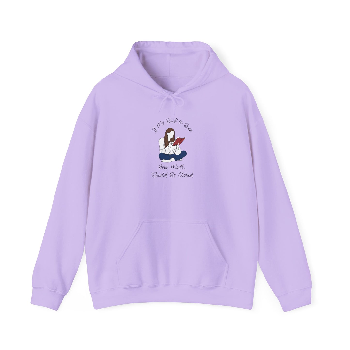 If My Book is Open... Unisex Hooded Sweatshirt with Library Design, Cozy Literature Hoodie for Book Lovers, Perfect Gift for Readers, Literary [...]