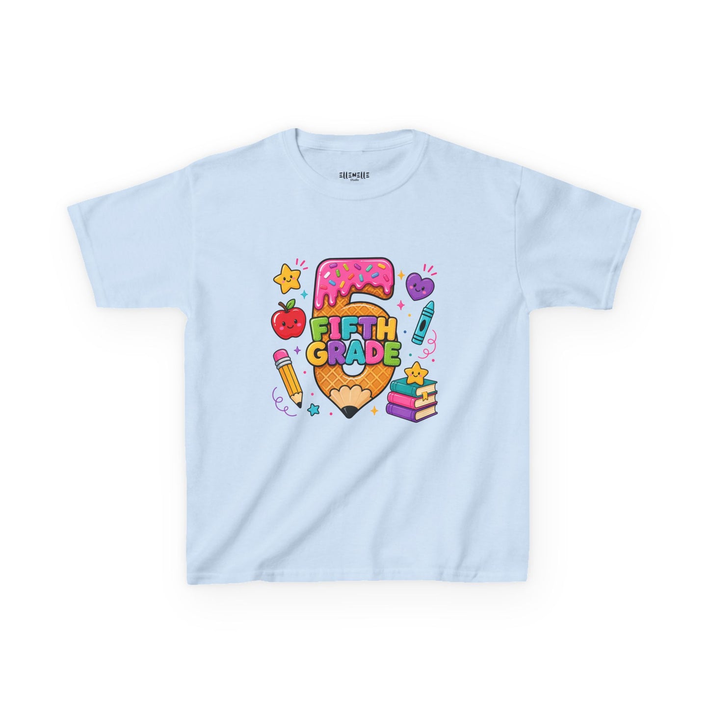 5th Grade T‑Shirt — Cute Ice Cream Pencil Tee