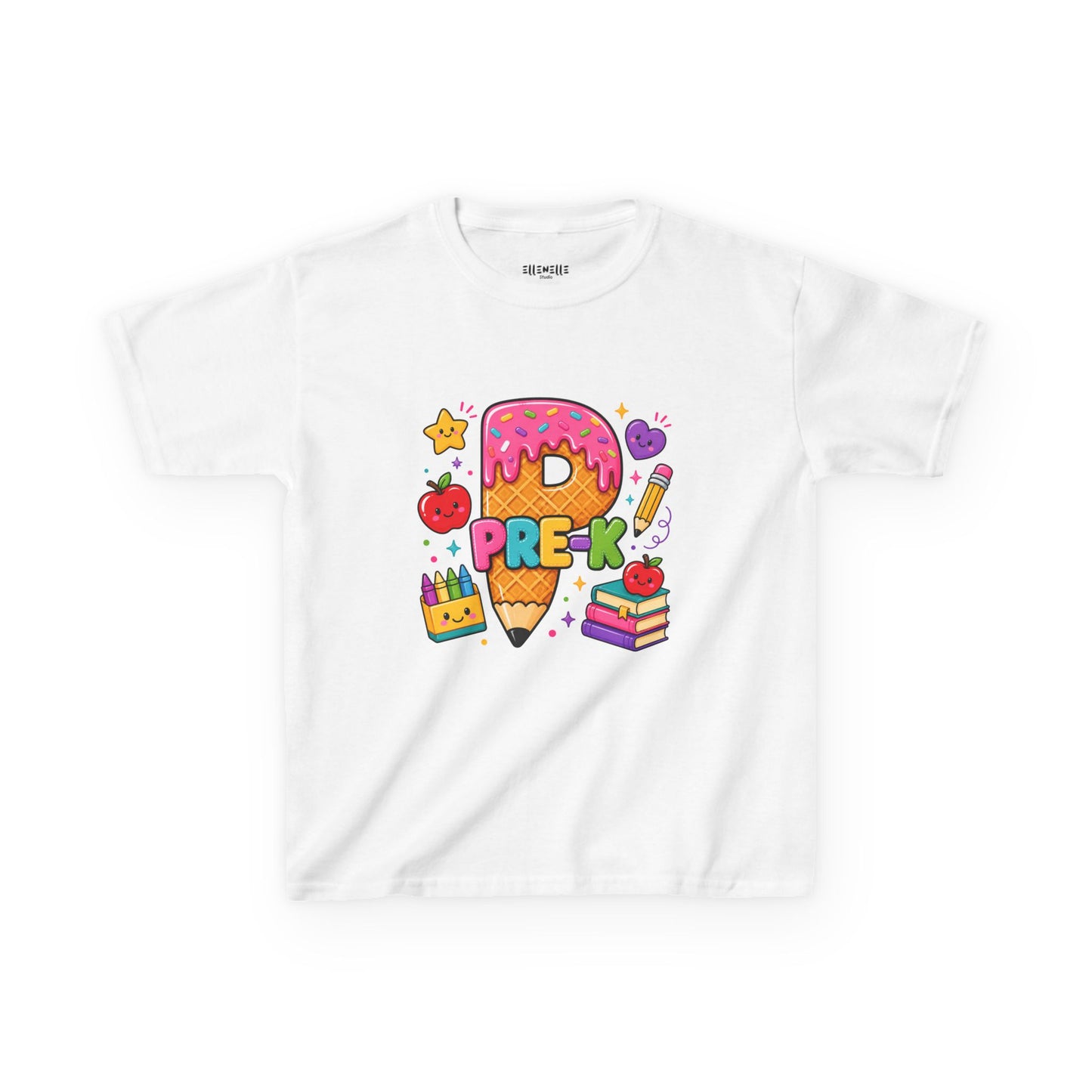 Pre-K T‑Shirt — Cute Ice Cream Pencil Tee