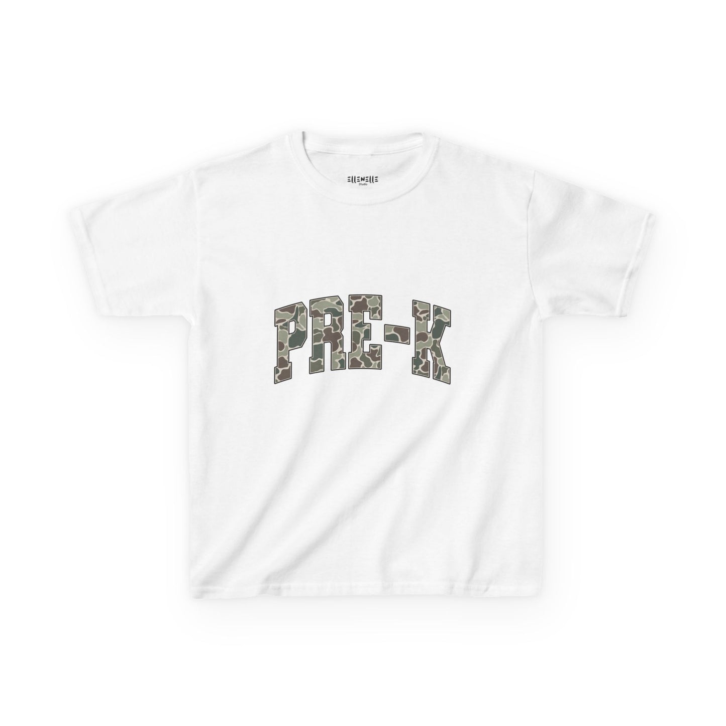Camo PreK T‑Shirt — Neutral Back-to-School Tee