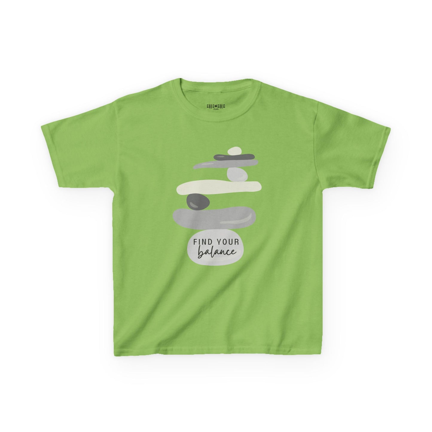 Find Your Balance Motivational Kids T-Shirt, Positive Affirmation Shirt, Gift for Children, Encouraging Apparel