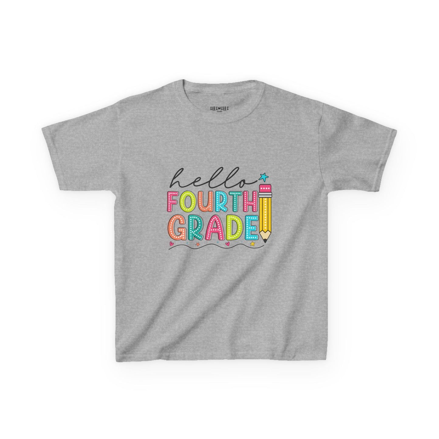 Hello Fourth Grade T‑Shirt — Bright Back-to-School Tee