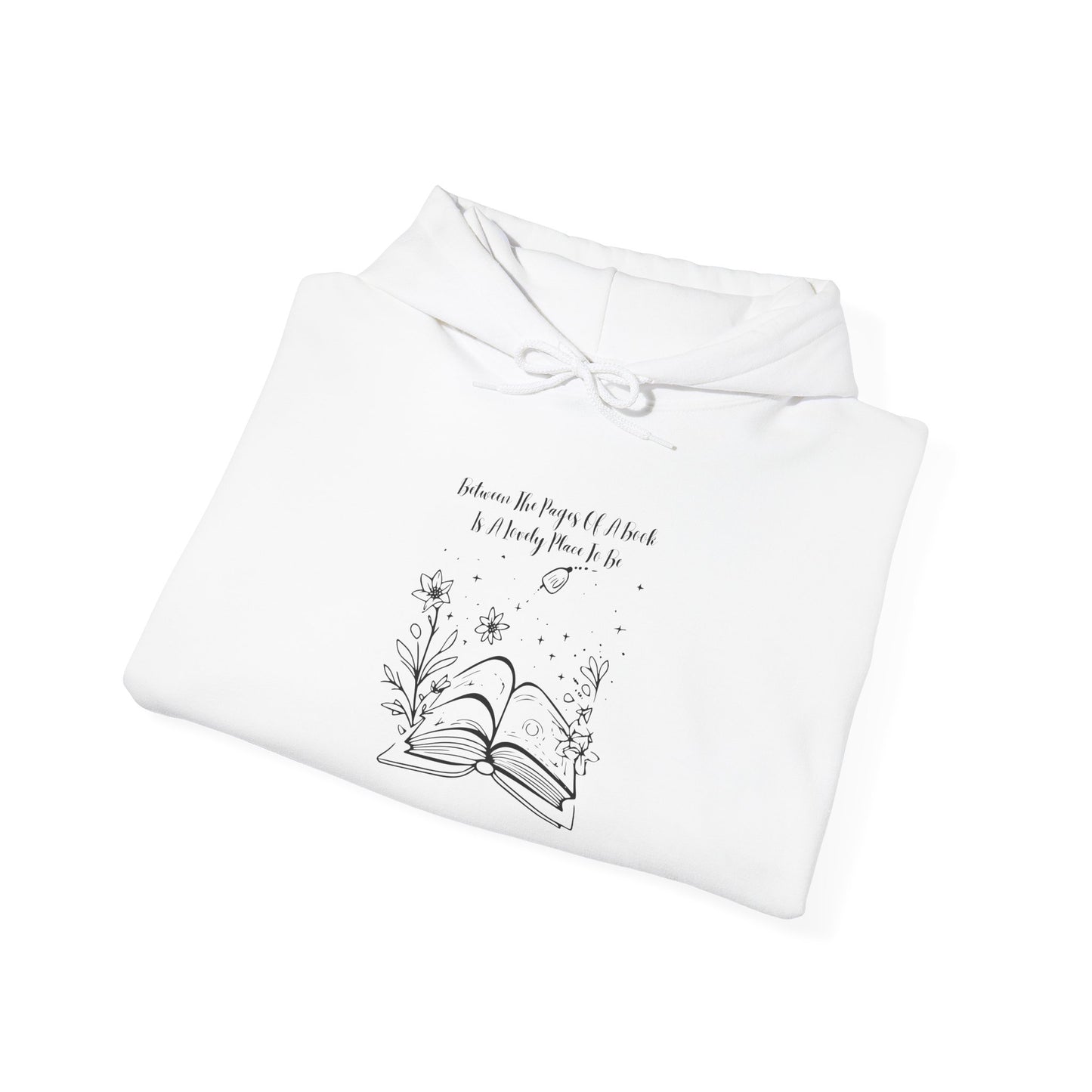 Between the Pages of a Book... Unisex Hooded Sweatshirt with Library Design, Cozy Literature Hoodie for Book Lovers, Perfect Gift for Readers, Literary [...]