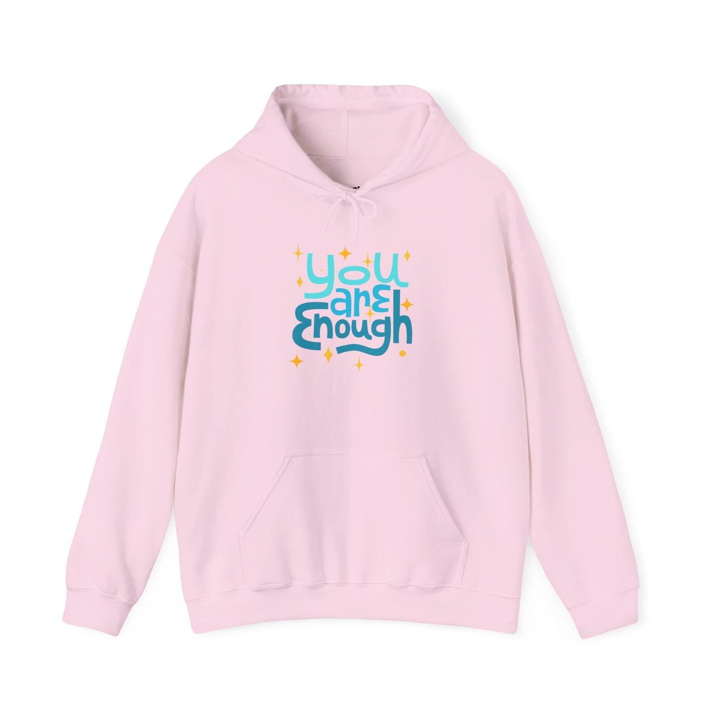 You Are Enough Motivational Hoodie, Unisex Sweatshirt, Casual Comfort Wear, Gift for Teens, Inspirational Clothing, Everyday Hoodie