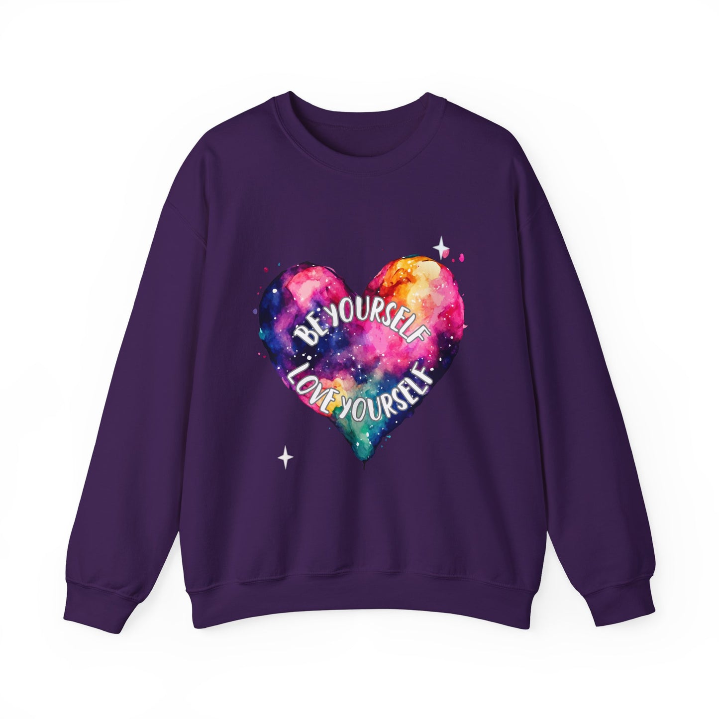 Be Yourself Love Yourself Empowering Unisex Crewneck Sweatshirt, Affirmation Apparel, Motivational Gift, Cozy Self-Care Clothing, Inspirational Wear