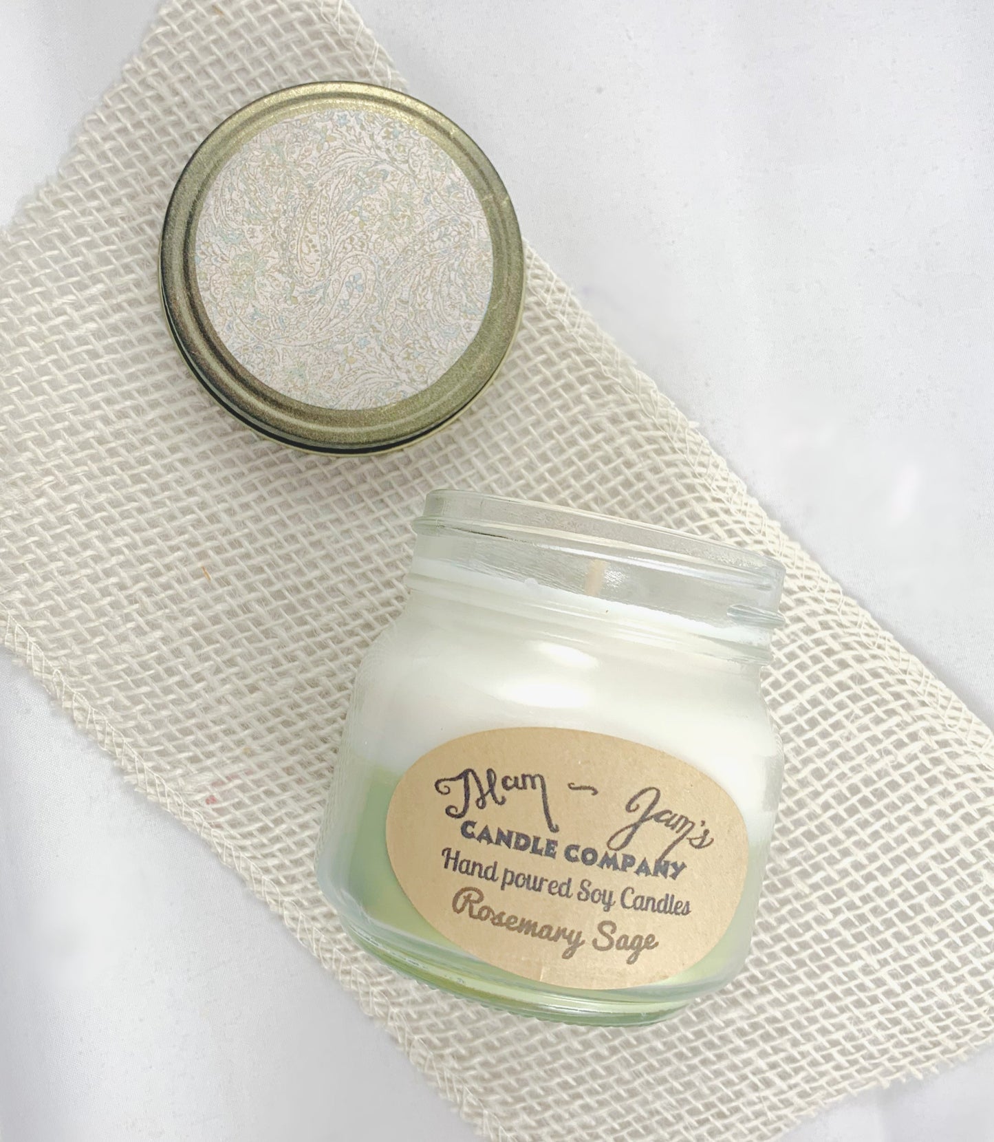 Rosemary Sage Soy Candle – Fresh & Herbal Scent | Mam Jam’s