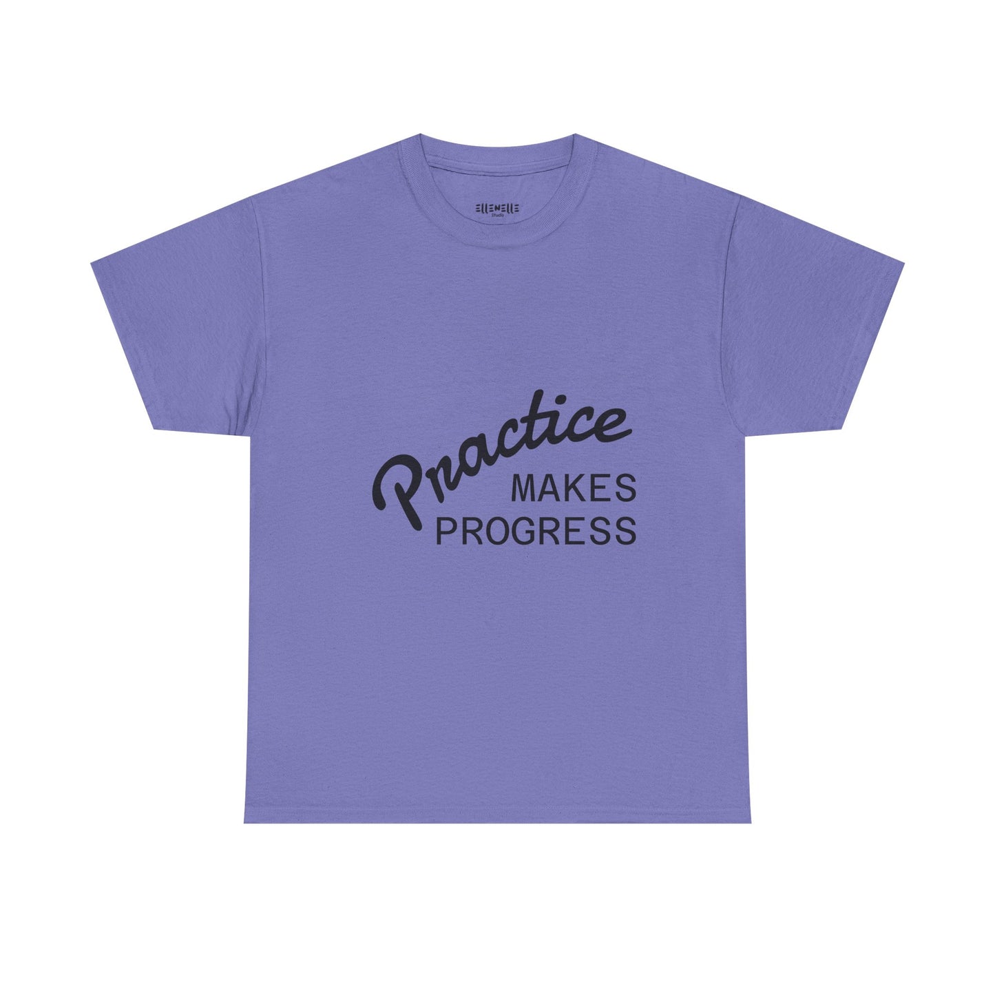 Unisex Heavy Cotton Tee with 'Practice Makes Progress'
