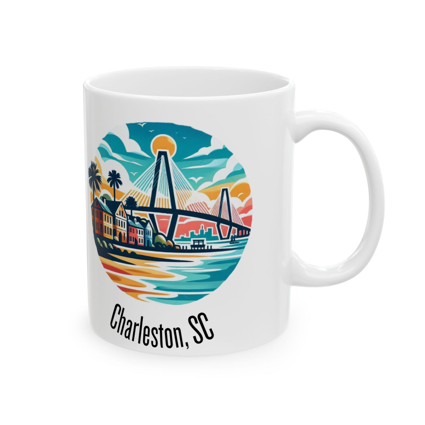 Charleston SC Ceramic Mug - Perfect for Coffee Lovers, Beach Dreamers, Gift for Summer, Vacation, Relaxation