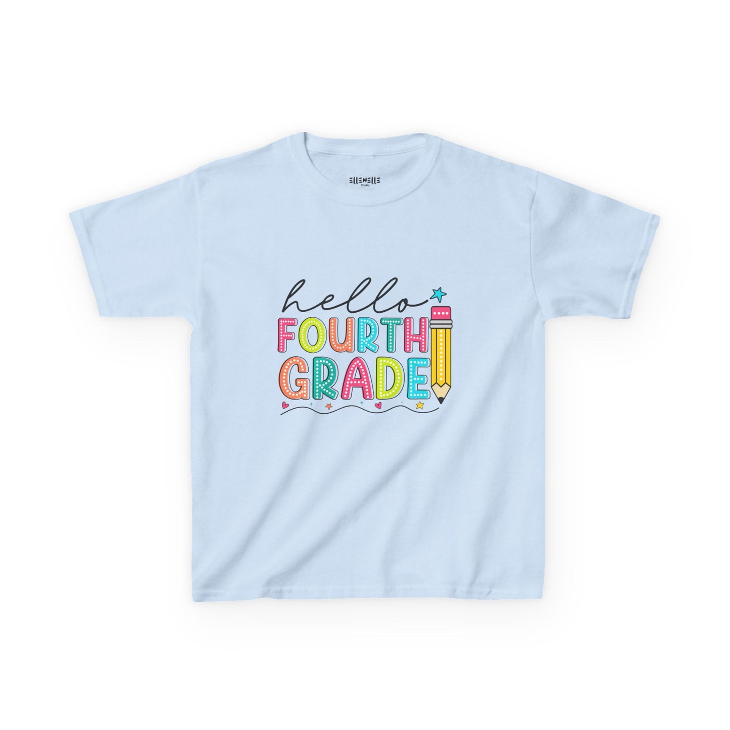 Hello Fourth Grade T‑Shirt — Bright Back-to-School Tee