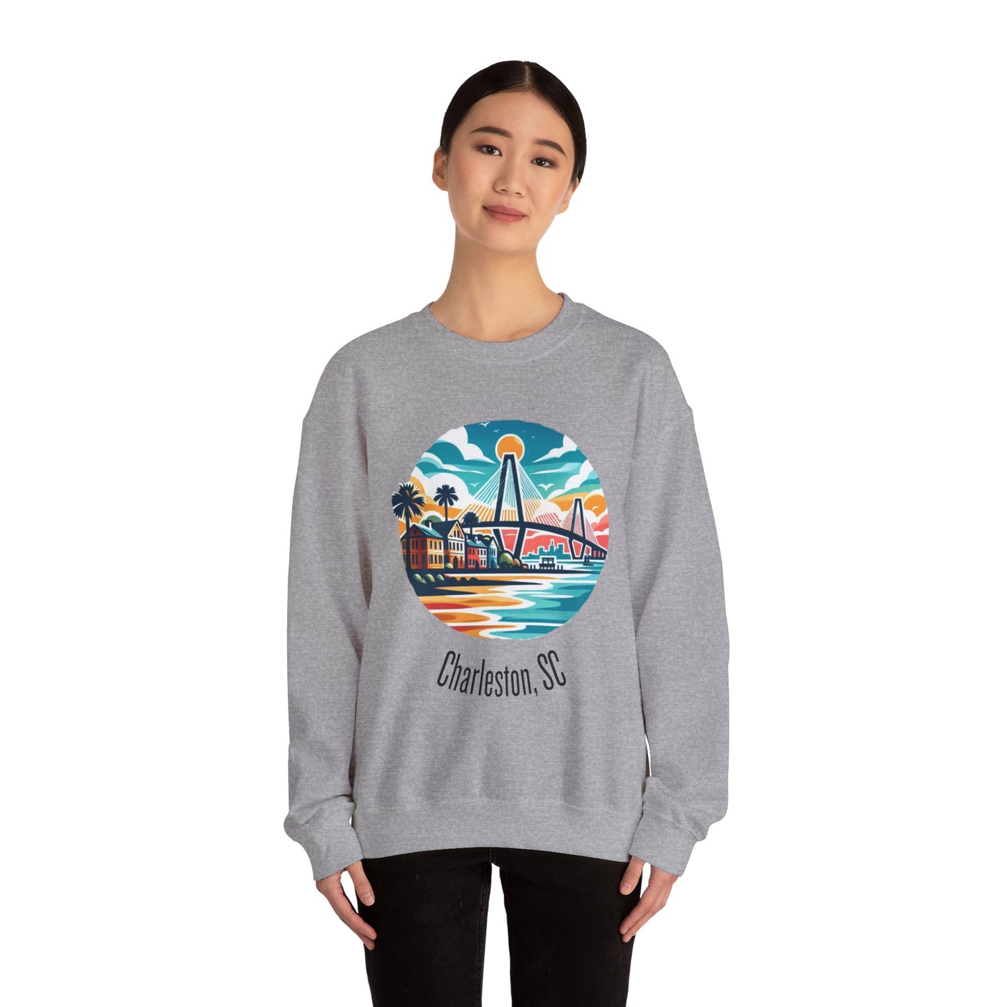 Charleston SC Sweatshirt, Cozy Crewneck, Charleston Gift, Travel Souvenir, Unisex Sweatshirt, Beach Vibes Apparel, Casual Wear