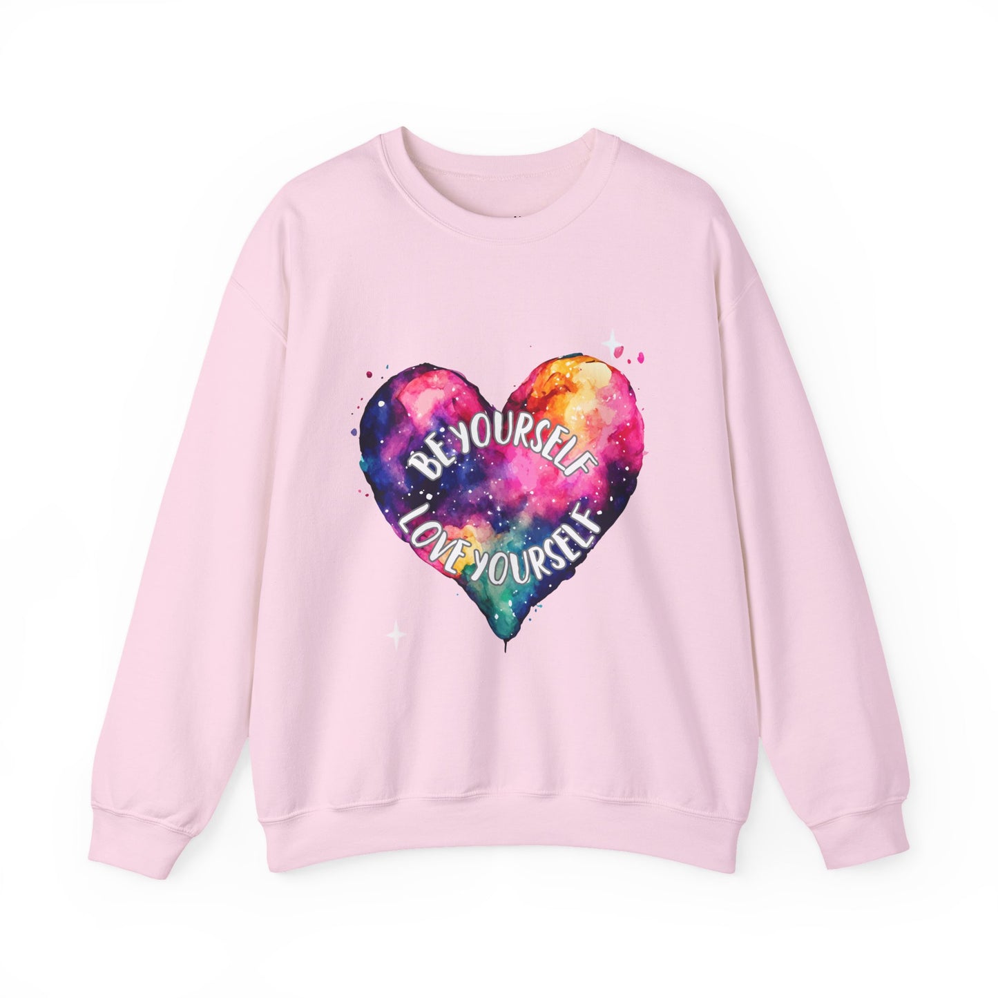 Be Yourself Love Yourself Empowering Unisex Crewneck Sweatshirt, Affirmation Apparel, Motivational Gift, Cozy Self-Care Clothing, Inspirational Wear