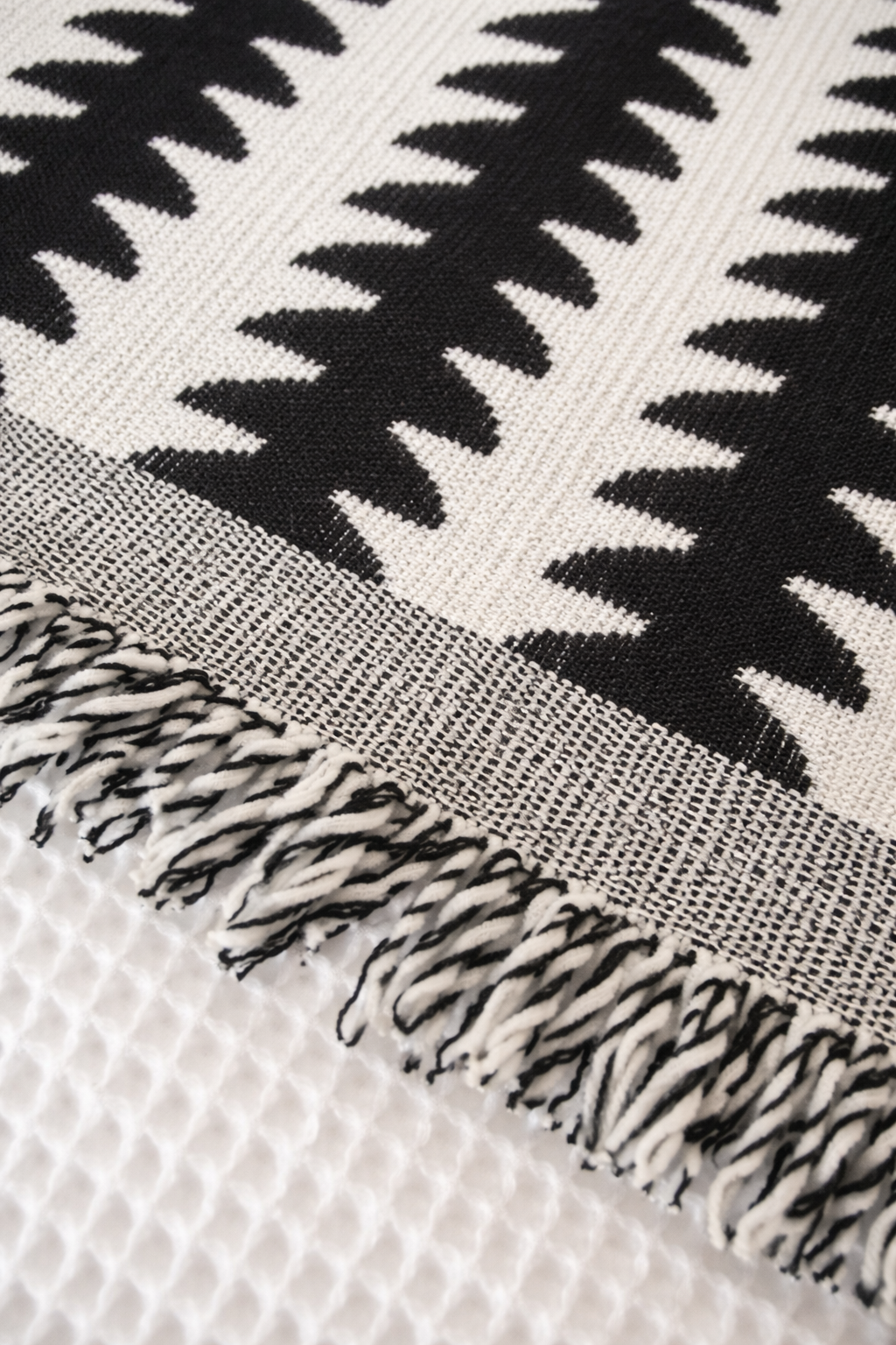 Amira Throw Blanket – Soft Neutral Cozy Throw for Bed or Sofa