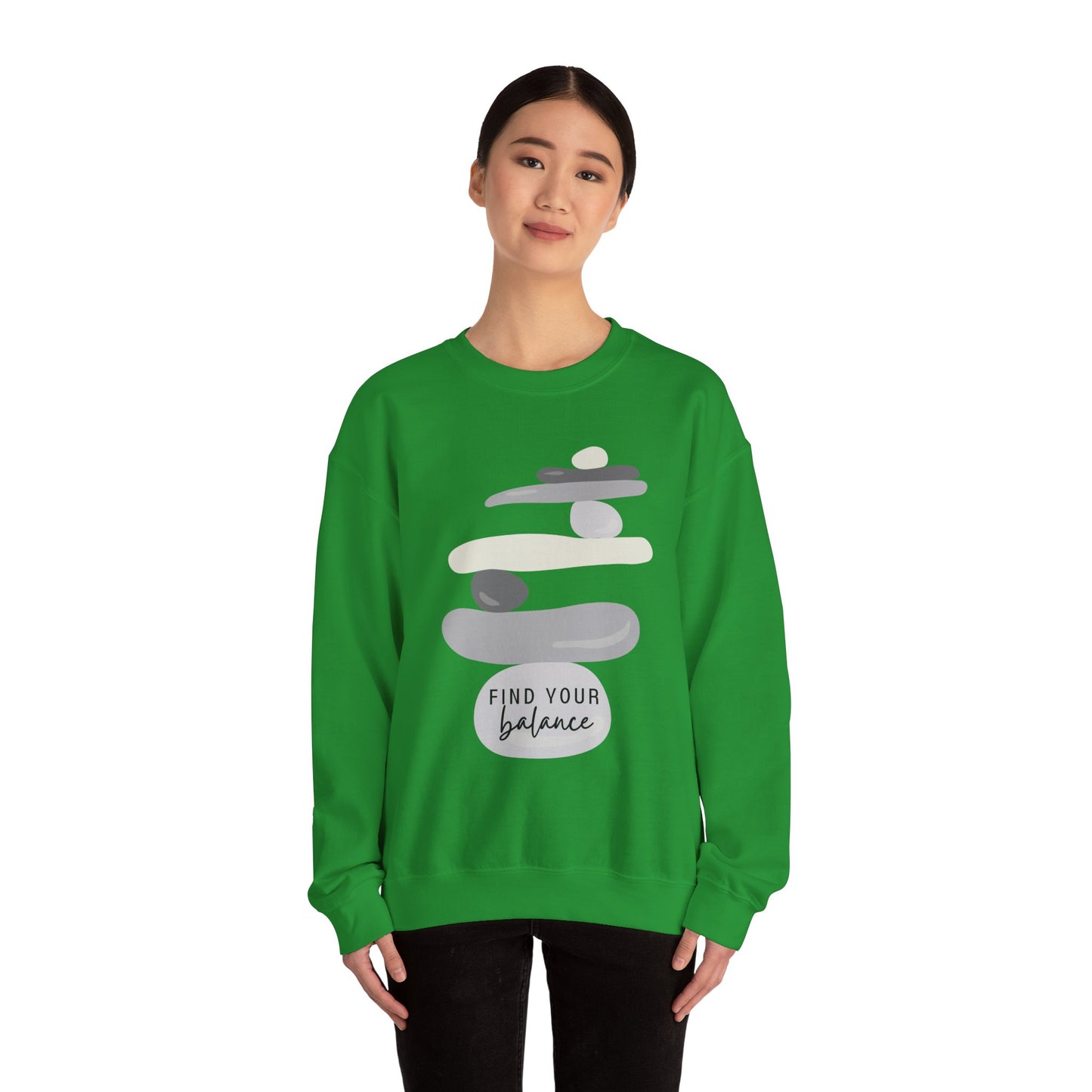 Find Your Balance Empowering Unisex Crewneck Sweatshirt, Affirmation Apparel, Motivational Gift, Cozy Self-Care Clothing, Inspirational Wear