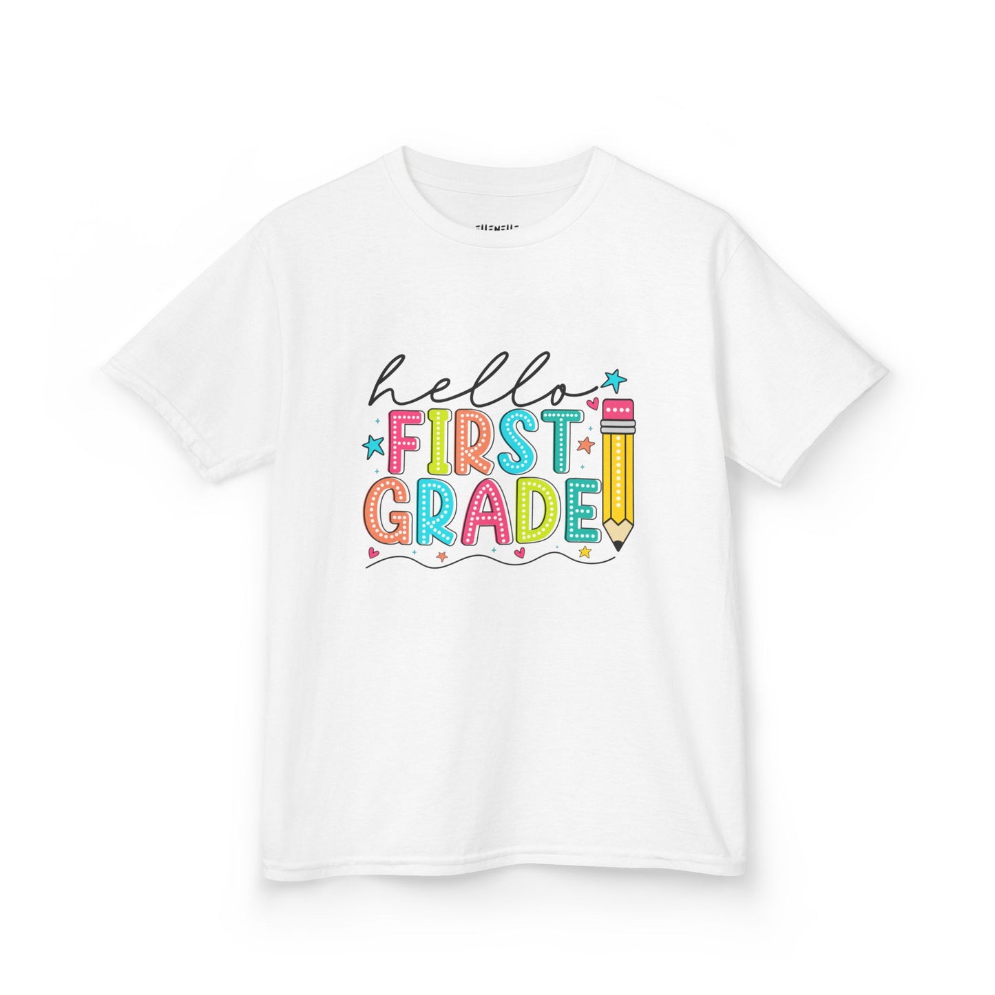 Hello First Grade T‑Shirt — Bright Back-to-School Tee