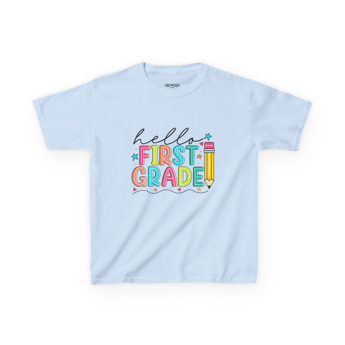 Hello First Grade T‑Shirt — Bright Back-to-School Tee