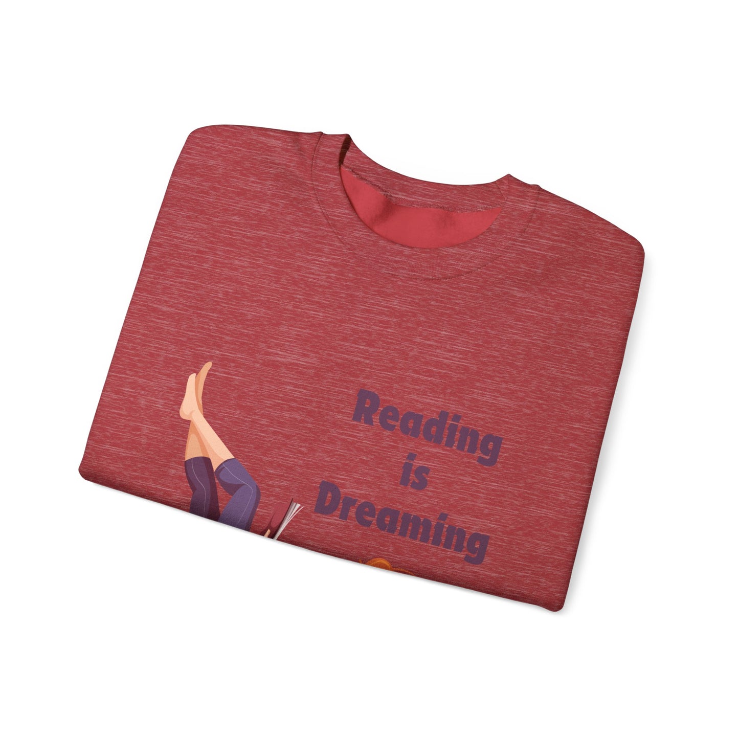 Reading is Dreaming With My Eyes Open... Sweatshirt, Perfect Gift for Book Lovers, Literary Apparel, Cozy Reading Gift, Cute Bookworm Crewneck