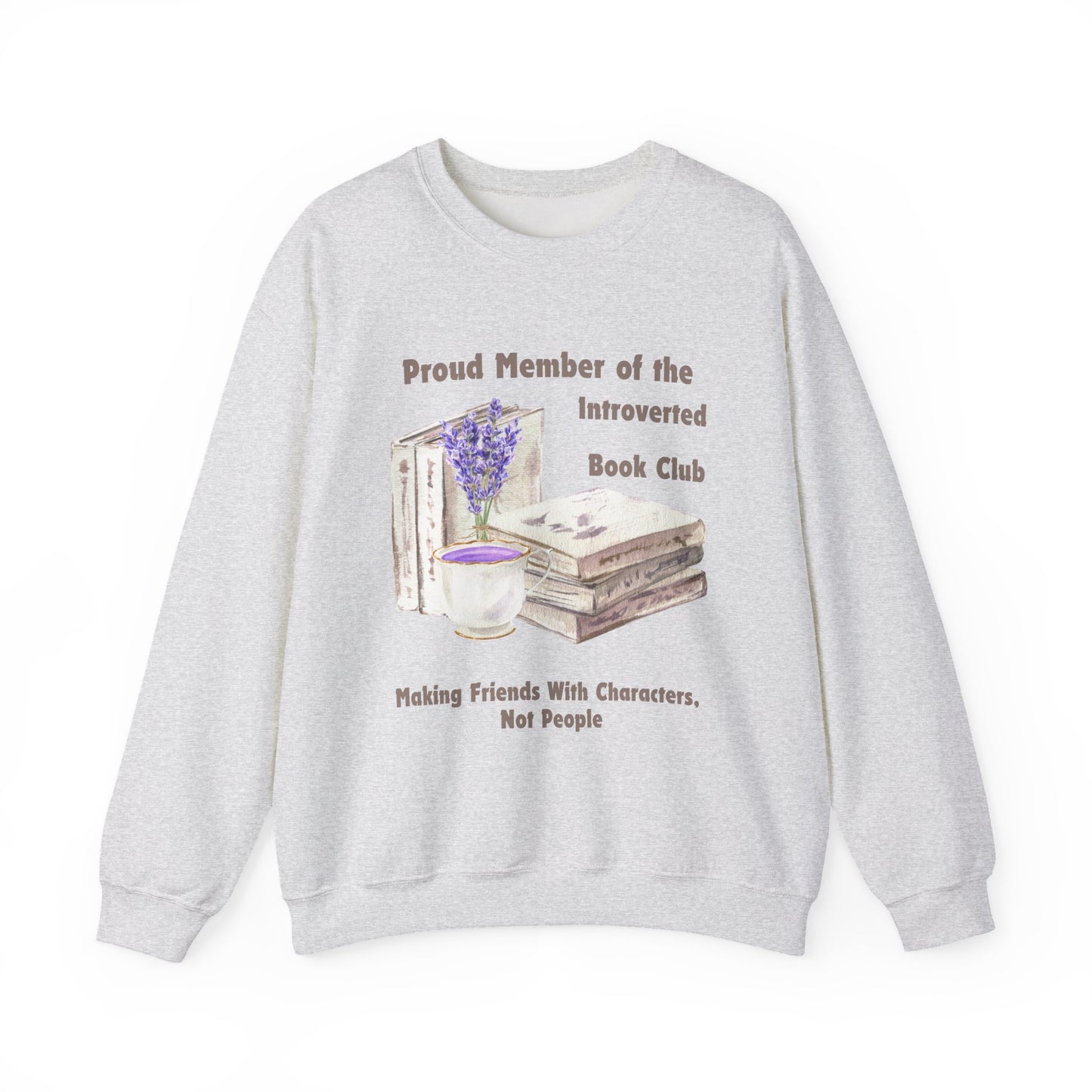 Introverted Book Club, Cozy Bibliophile Sweatshirt, Perfect Gift for Book Lovers, Literary Apparel, Cozy Reading Gift, Cute Bookworm Crewneck