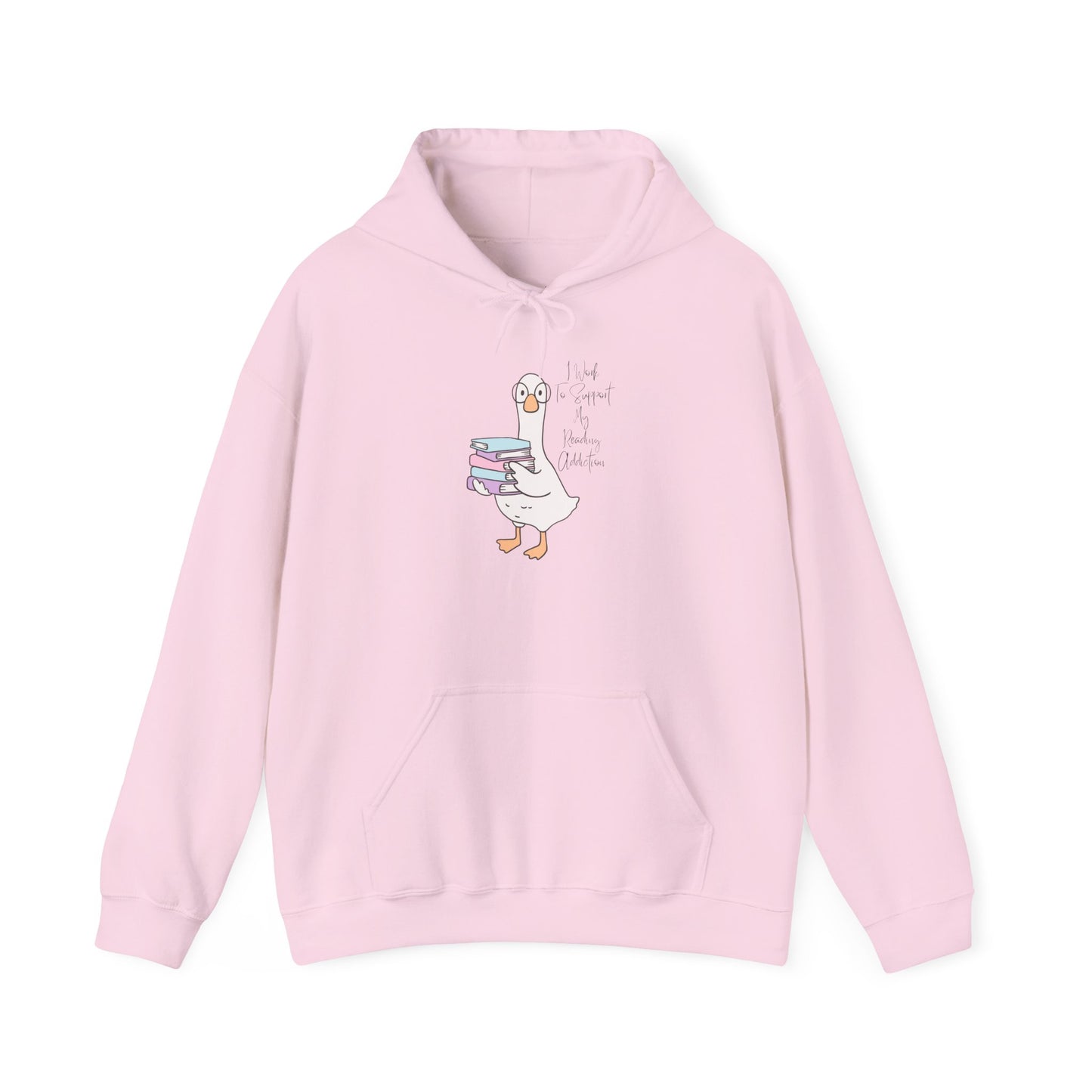 I Work to Support My Reading Addiction Unisex Hooded Sweatshirt with Library Design, Cozy Literature Hoodie for Book Lovers, Perfect Gift for Readers, Literary [...]