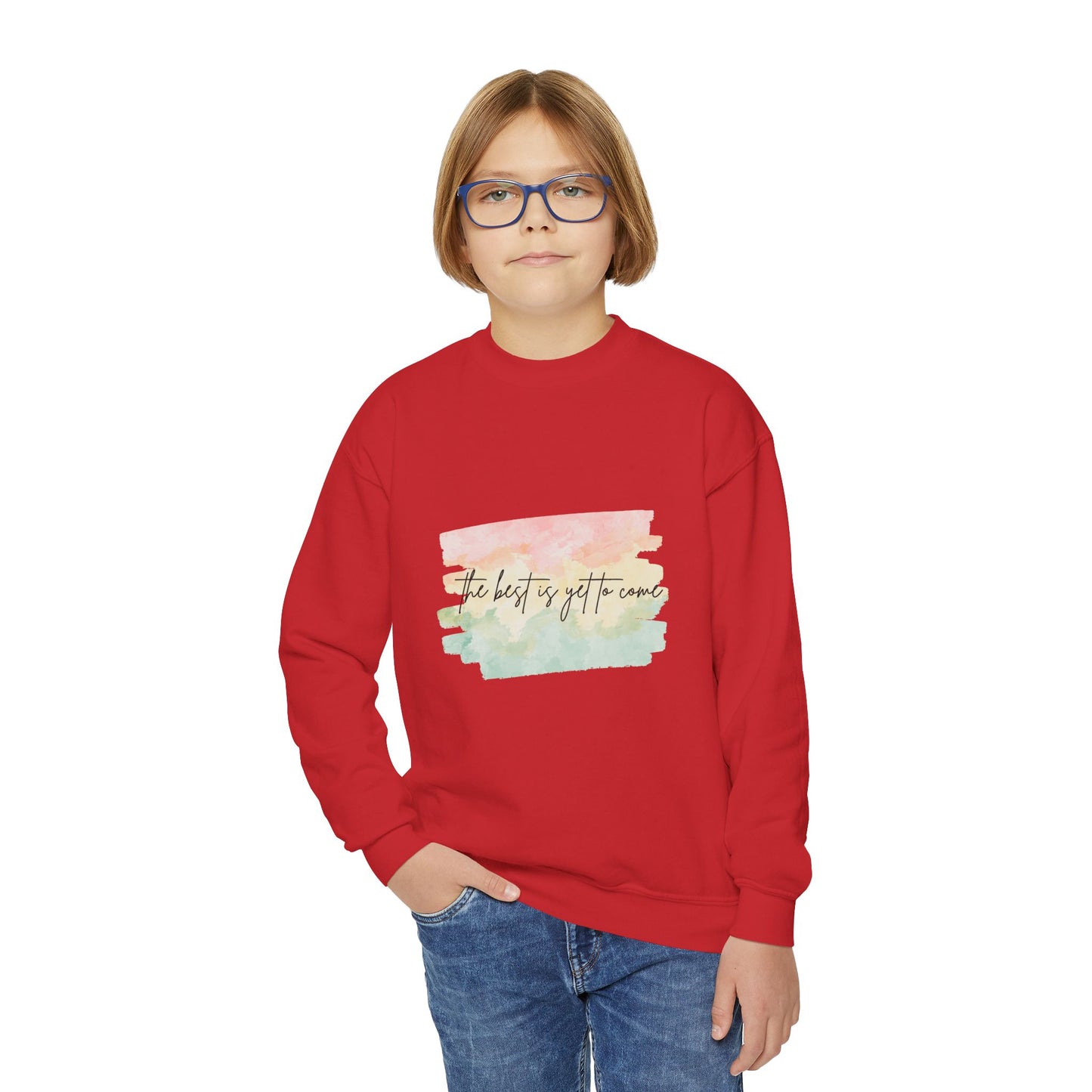 The Best Is Yet To Come Empowering Youth Crewneck Sweatshirt, Inspirational Apparel, Affirmation Gift, Motivational Sweatshirt, Positive Vibes Clothing