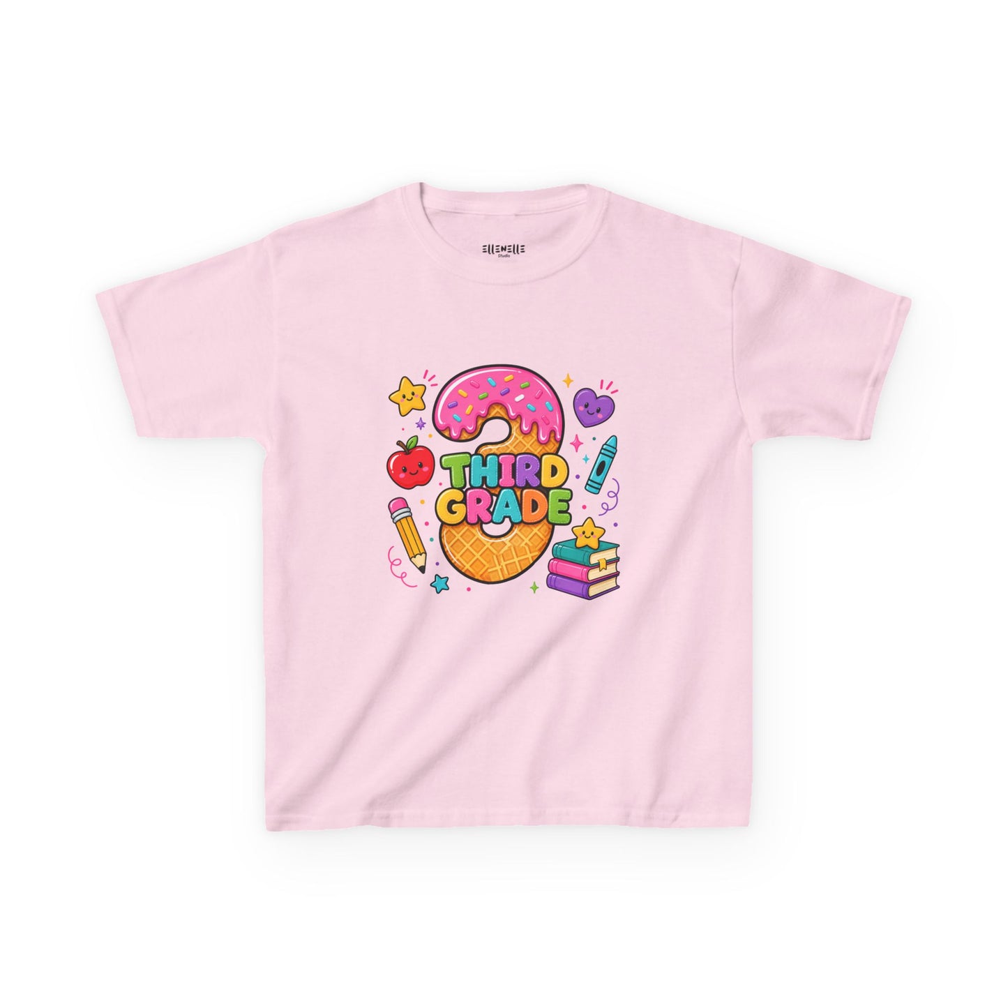 3rd Grade T‑Shirt — Cute Ice Cream Pencil Tee