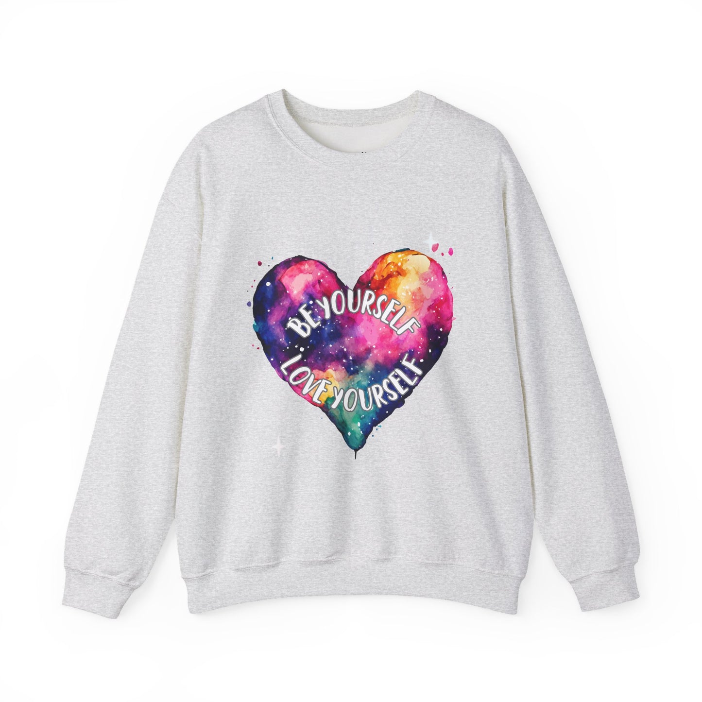 Be Yourself Love Yourself Empowering Unisex Crewneck Sweatshirt, Affirmation Apparel, Motivational Gift, Cozy Self-Care Clothing, Inspirational Wear