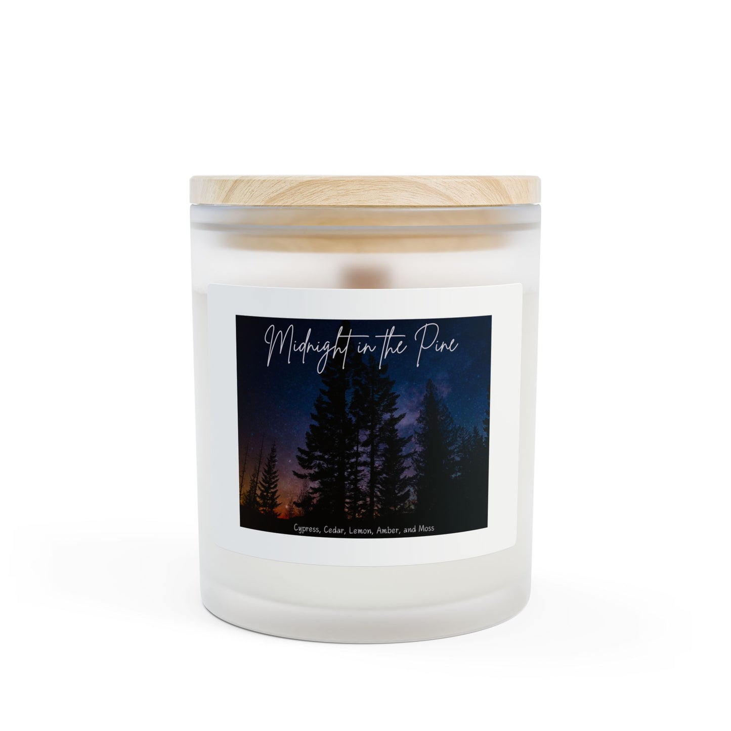 Midnight in the Pines Scented Candle - 11oz Frosted Glass