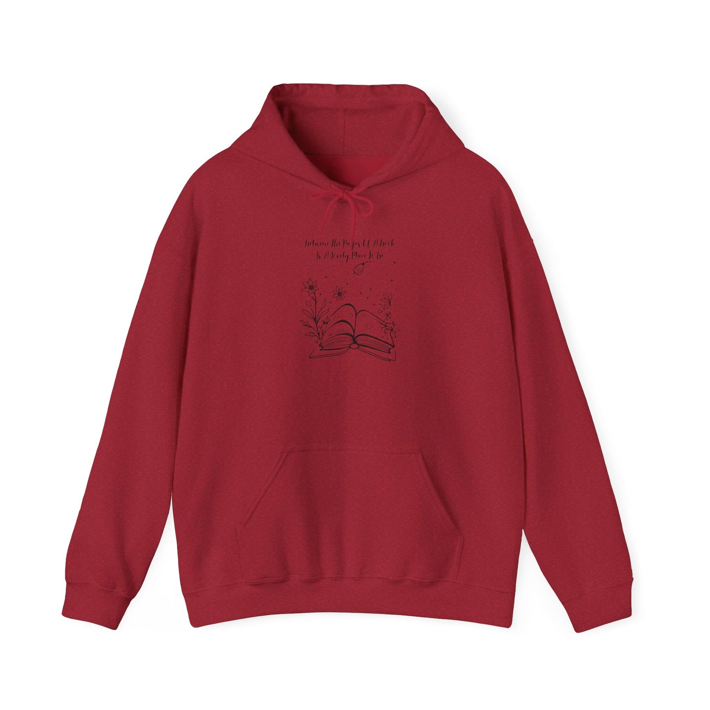 Between the Pages of a Book... Unisex Hooded Sweatshirt with Library Design, Cozy Literature Hoodie for Book Lovers, Perfect Gift for Readers, Literary [...]