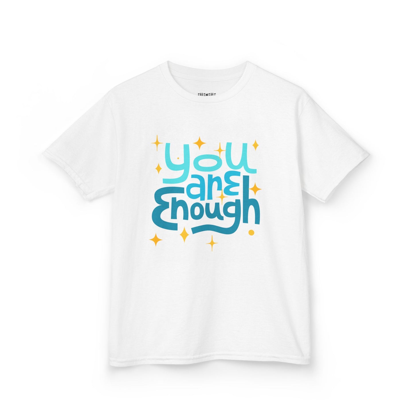 Colorful You Are Enough, Motivational Kids T-Shirt, Positive Affirmation Shirt, Gift for Children, Encouraging Apparel