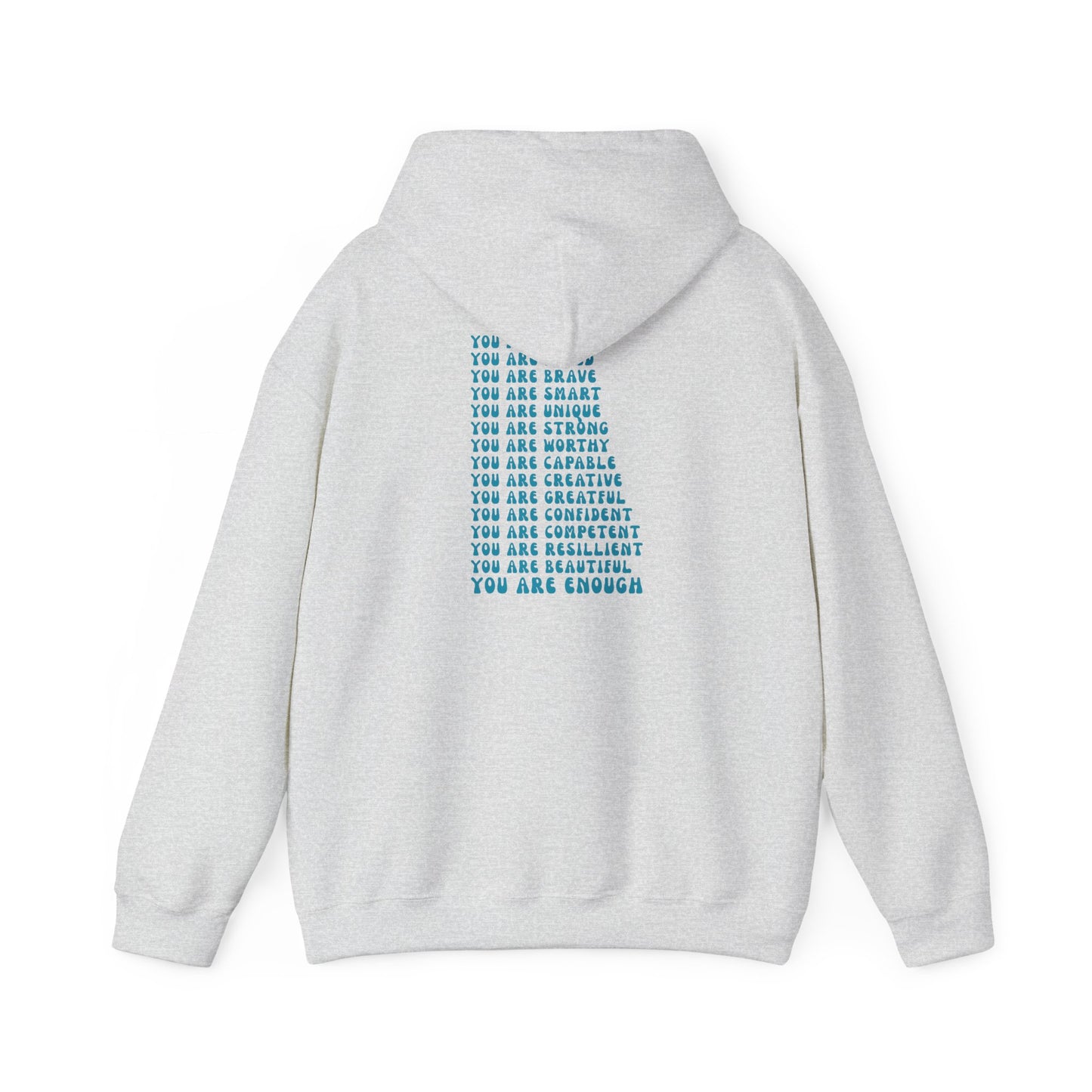 You Are Enough Motivational Hoodie, Unisex Sweatshirt, Casual Comfort Wear, Gift for Teens, Inspirational Clothing, Everyday Hoodie