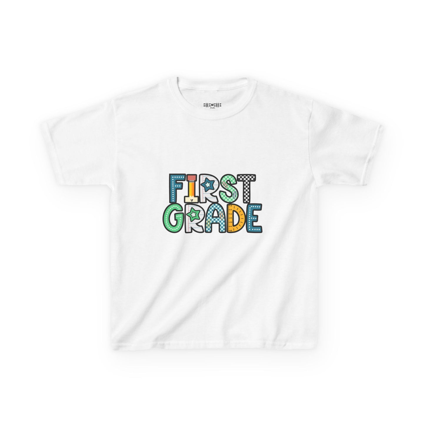 First Grade T‑Shirt — Blue Back-to-School Tee