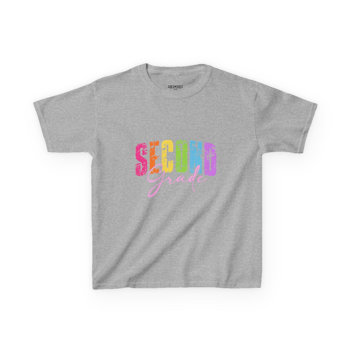 Distressed Second Grade T‑Shirt — Bright Back-to-School Tee