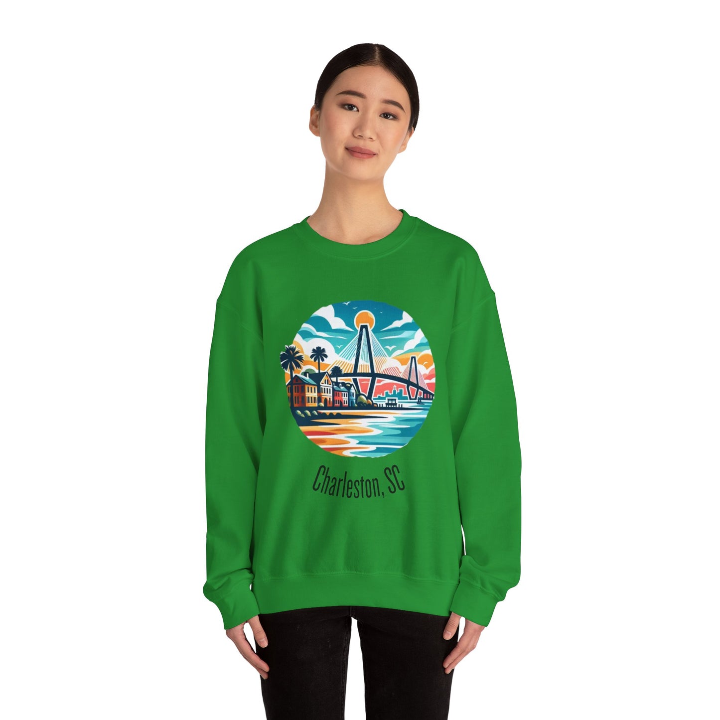 Charleston SC Sweatshirt, Cozy Crewneck, Charleston Gift, Travel Souvenir, Unisex Sweatshirt, Beach Vibes Apparel, Casual Wear