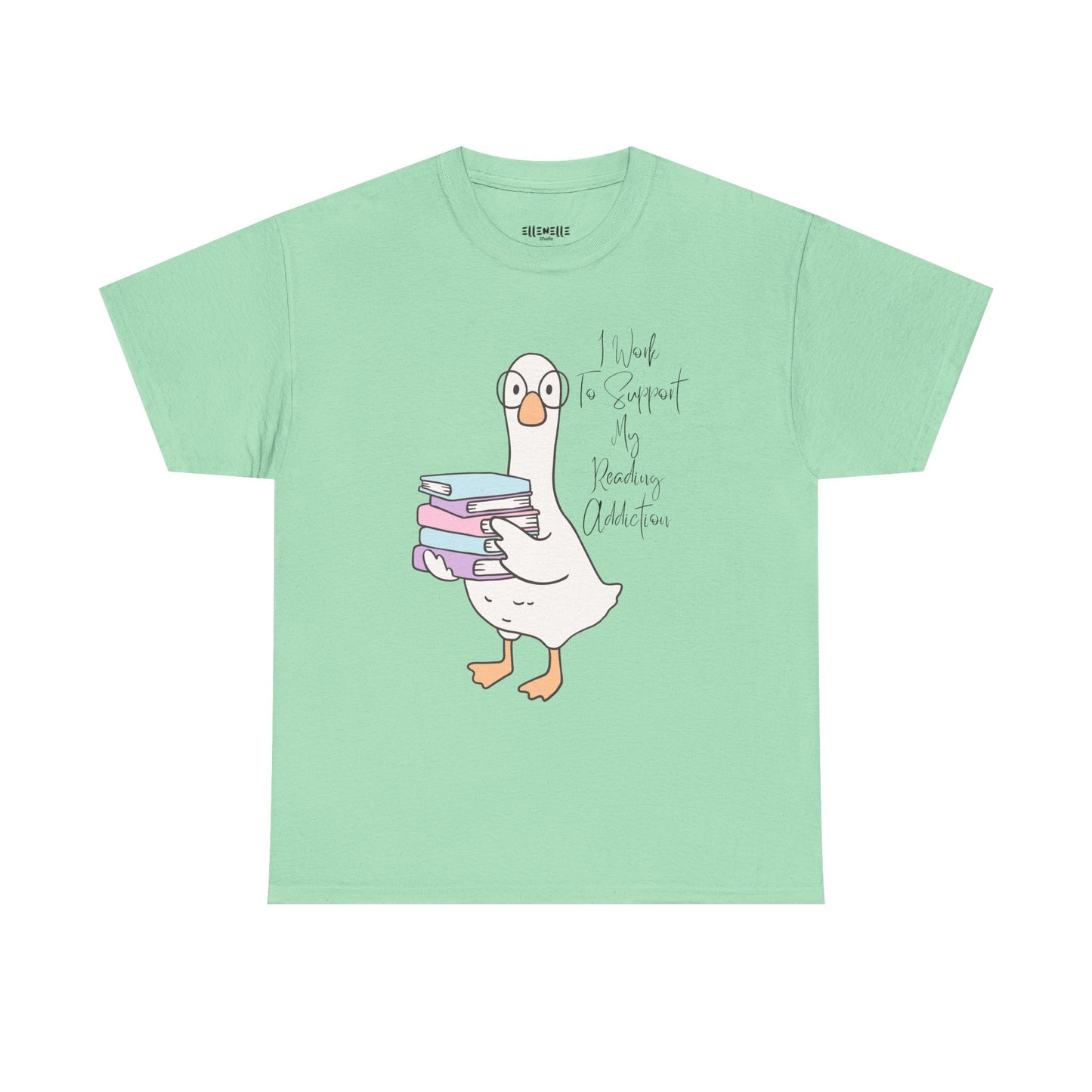 I Work to Support My Reading Addiction T-Shirt, Unisex Tee